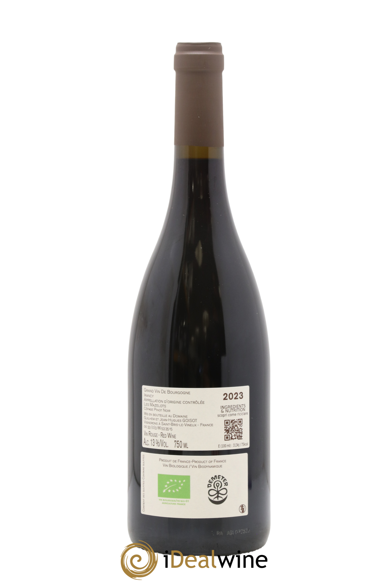 Irancy Les Mazelots Goisot 2023 - Lot de 1 bouteille - 1