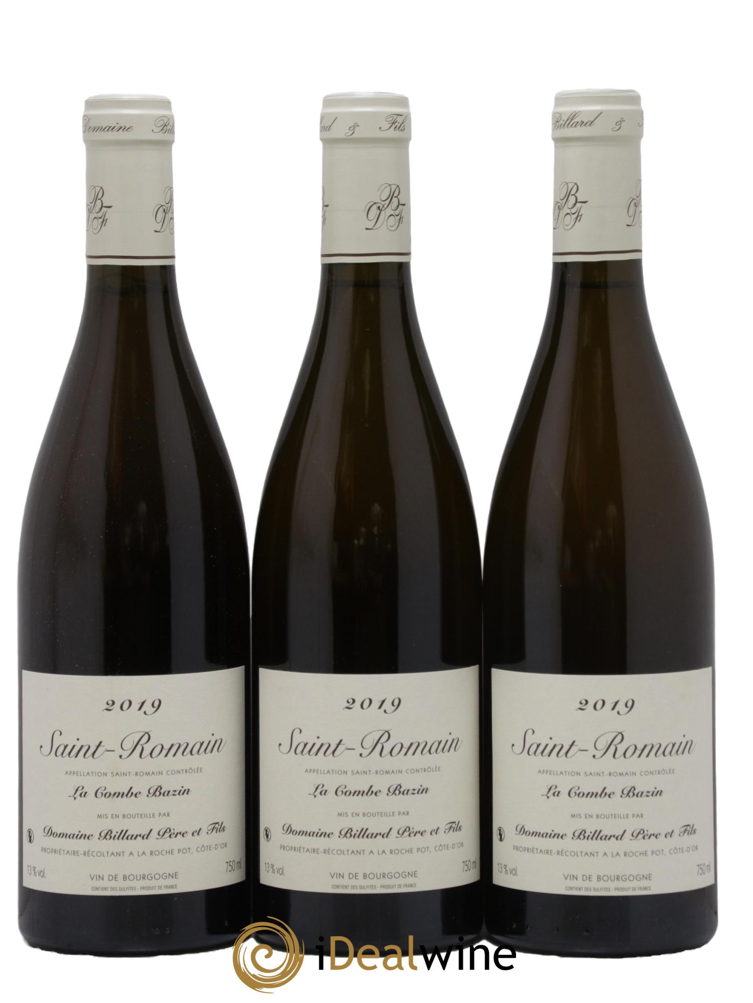 Saint-Romain La Combe Bazin Domaine Billard 2019 - Lot de 3 bouteilles - 0