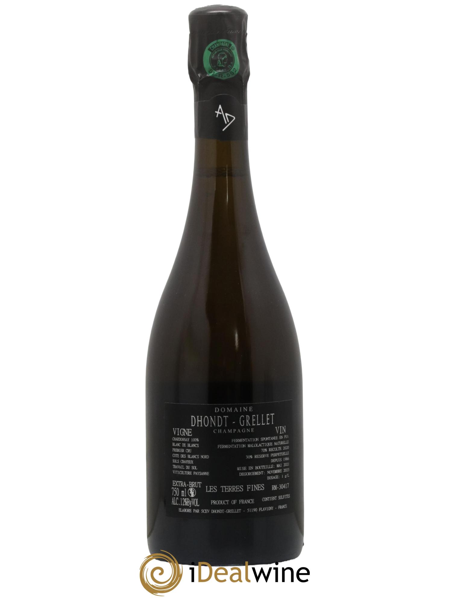 Les Terres Fines Blanc de Blancs Extra-Brut Dhondt Grellet - Lotto di 1 bottiglia - 1