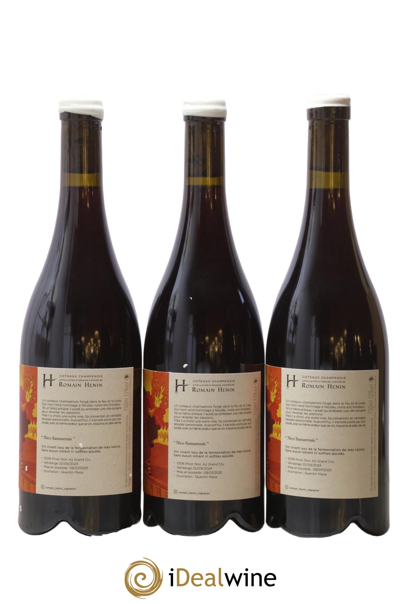 Coteaux Champenois Nico Samarensis Romain Henin - Lot de 3 bouteilles - 1