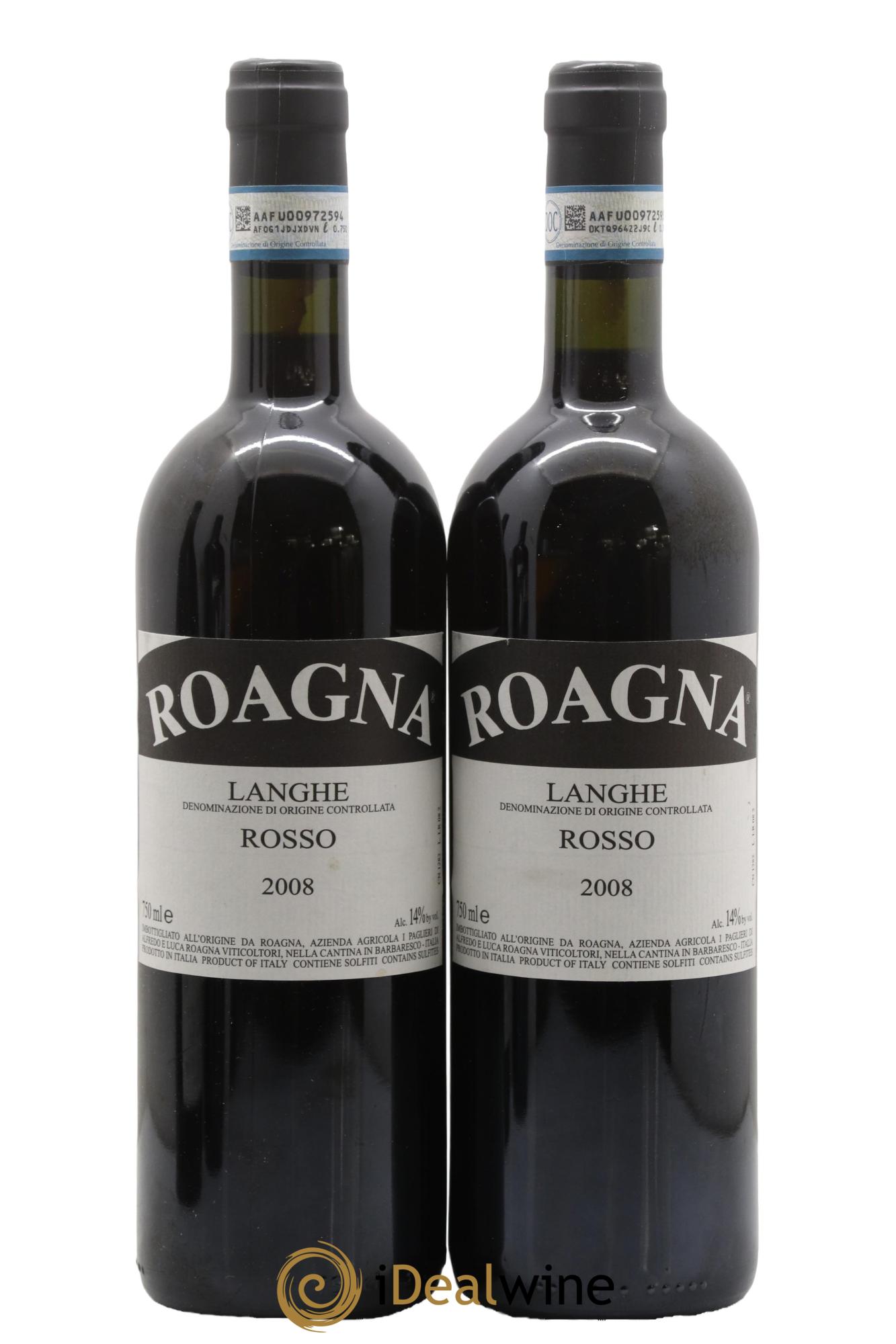 Langhe Nebbiolo Roagna 2008 - Lot de 2 bouteilles - 0