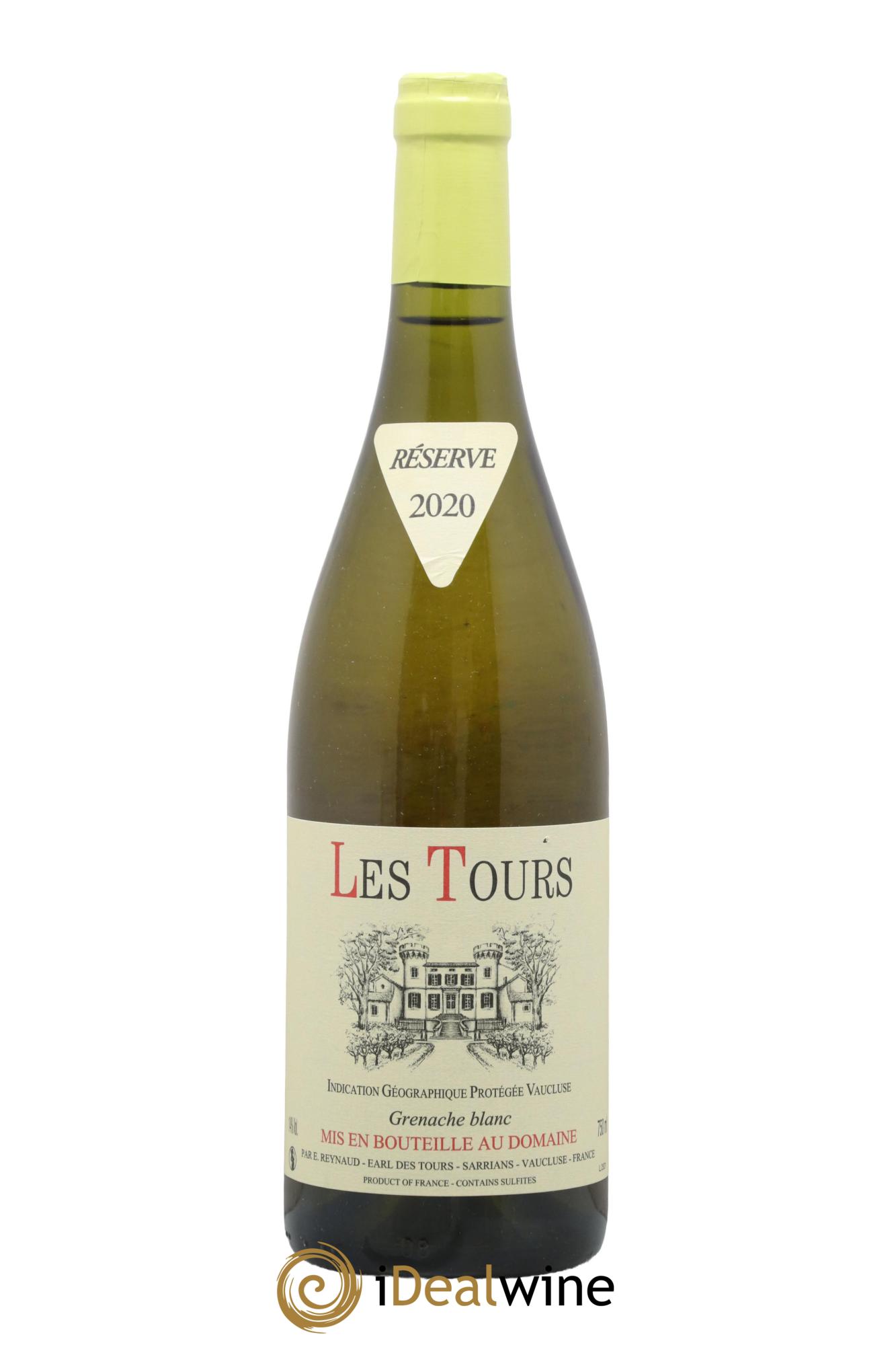 IGP Vaucluse (Vin de Pays de Vaucluse) Les Tours Grenache Blanc Emmanuel Reynaud  2020 - Lot of 1 bottle - 0