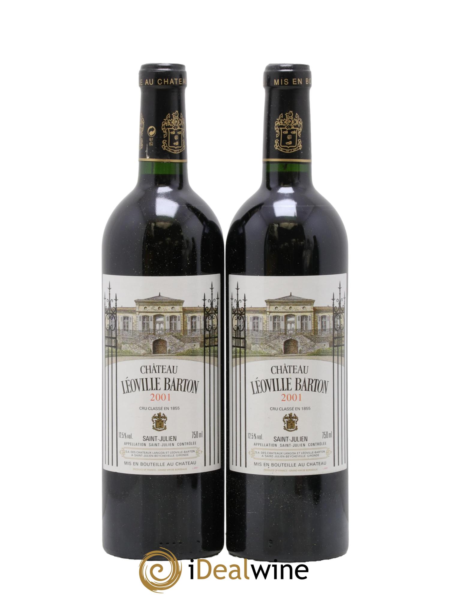 Château Léoville Barton 2ème Grand Cru Classé 2001 - Lot of 2 bottles - 0