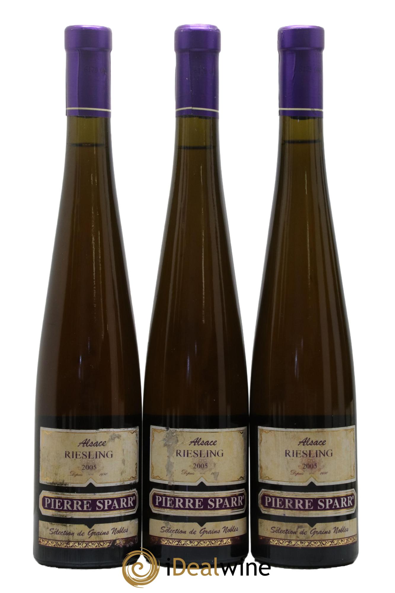 Alsace Riesling Sélection de Grains Nobles Pierre Sparr  2005 - Lot of 3 500ml formats - 0