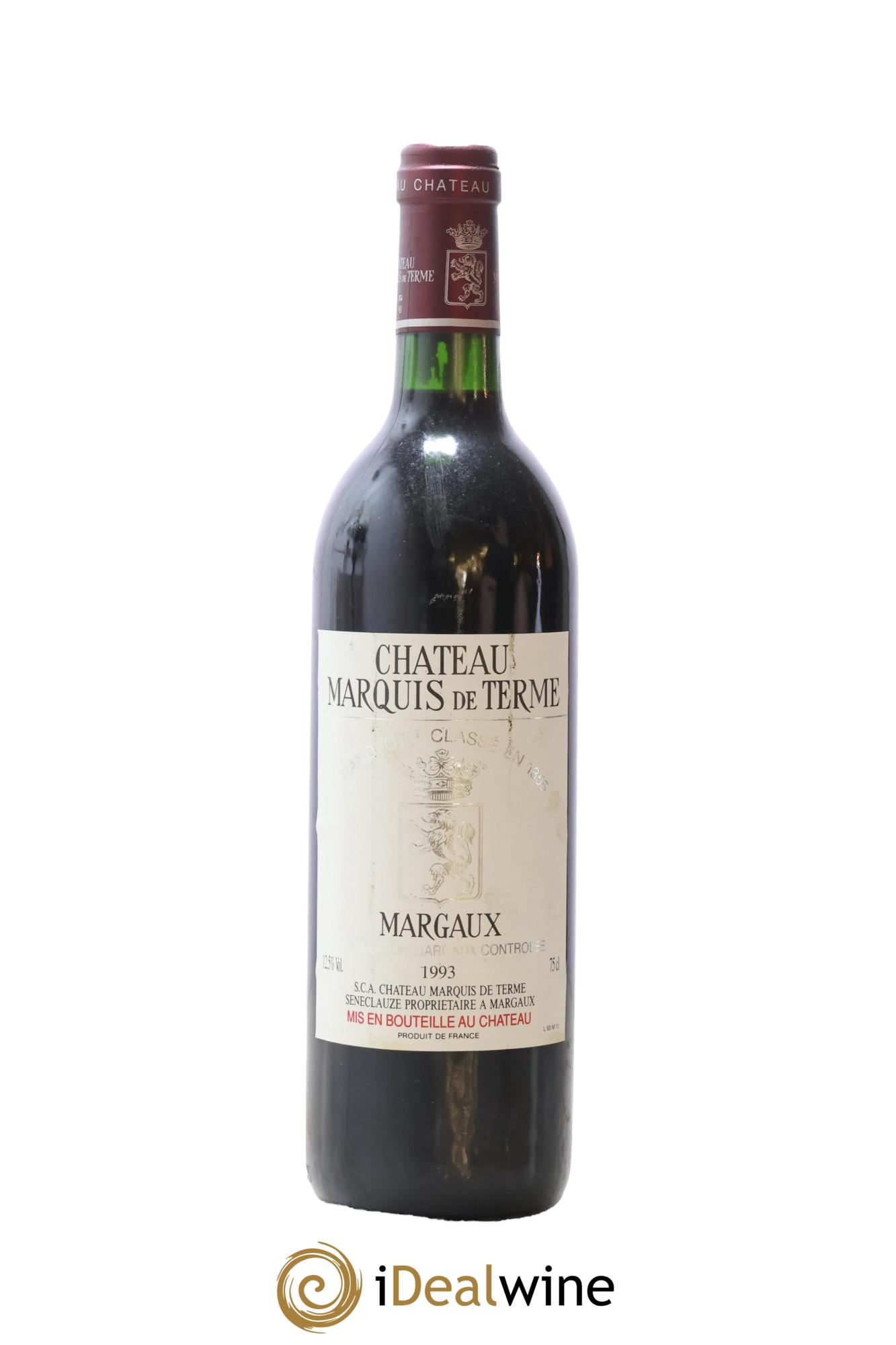 Château Marquis de Terme 4ème Grand Cru Classé 1993 - Posten von 1 Flasche - 0