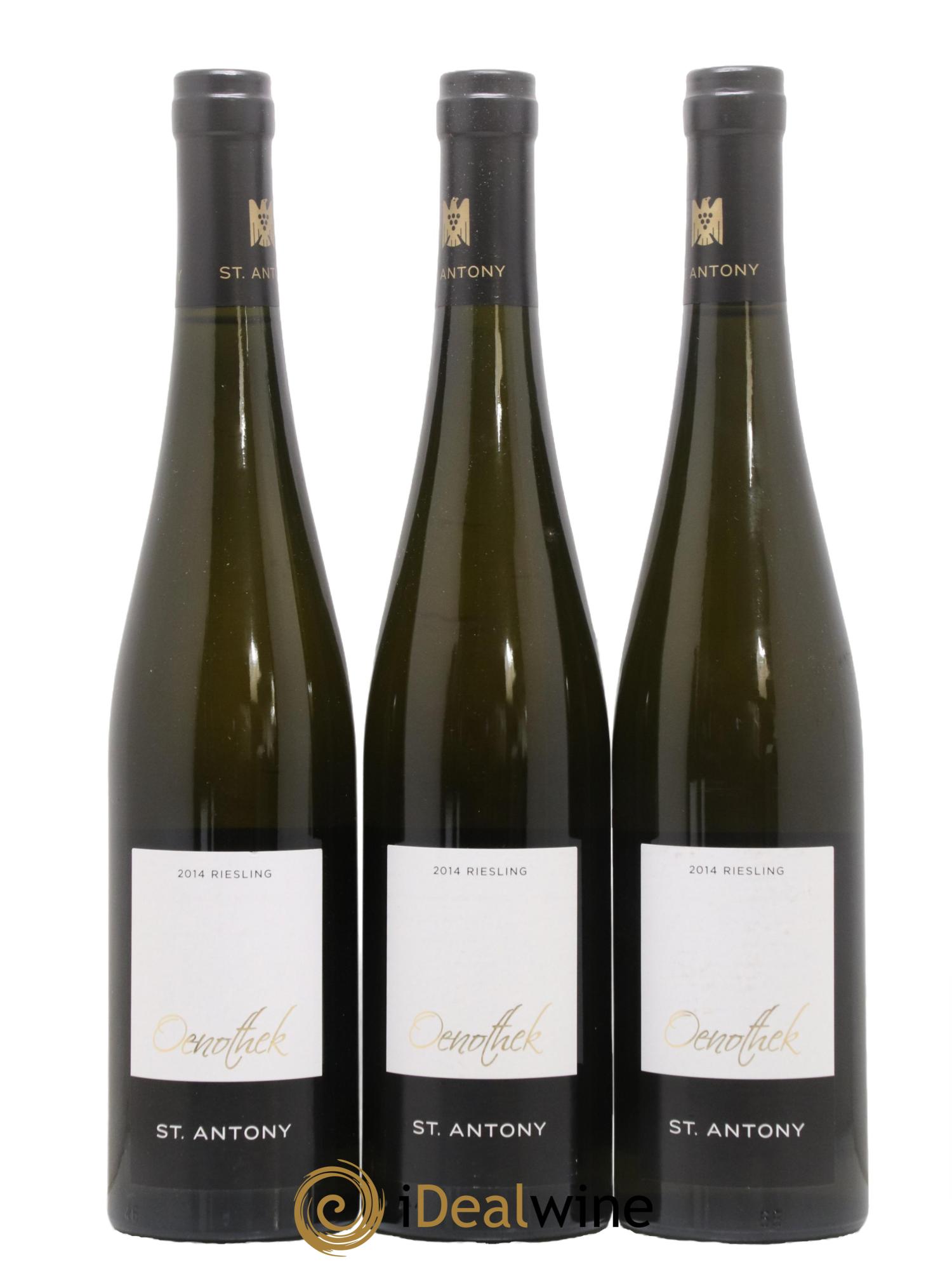 Allemagne Rheinhessen Riesling Trocken Oenothek St. Antony 2014 - Lot de 3 bouteilles - 0