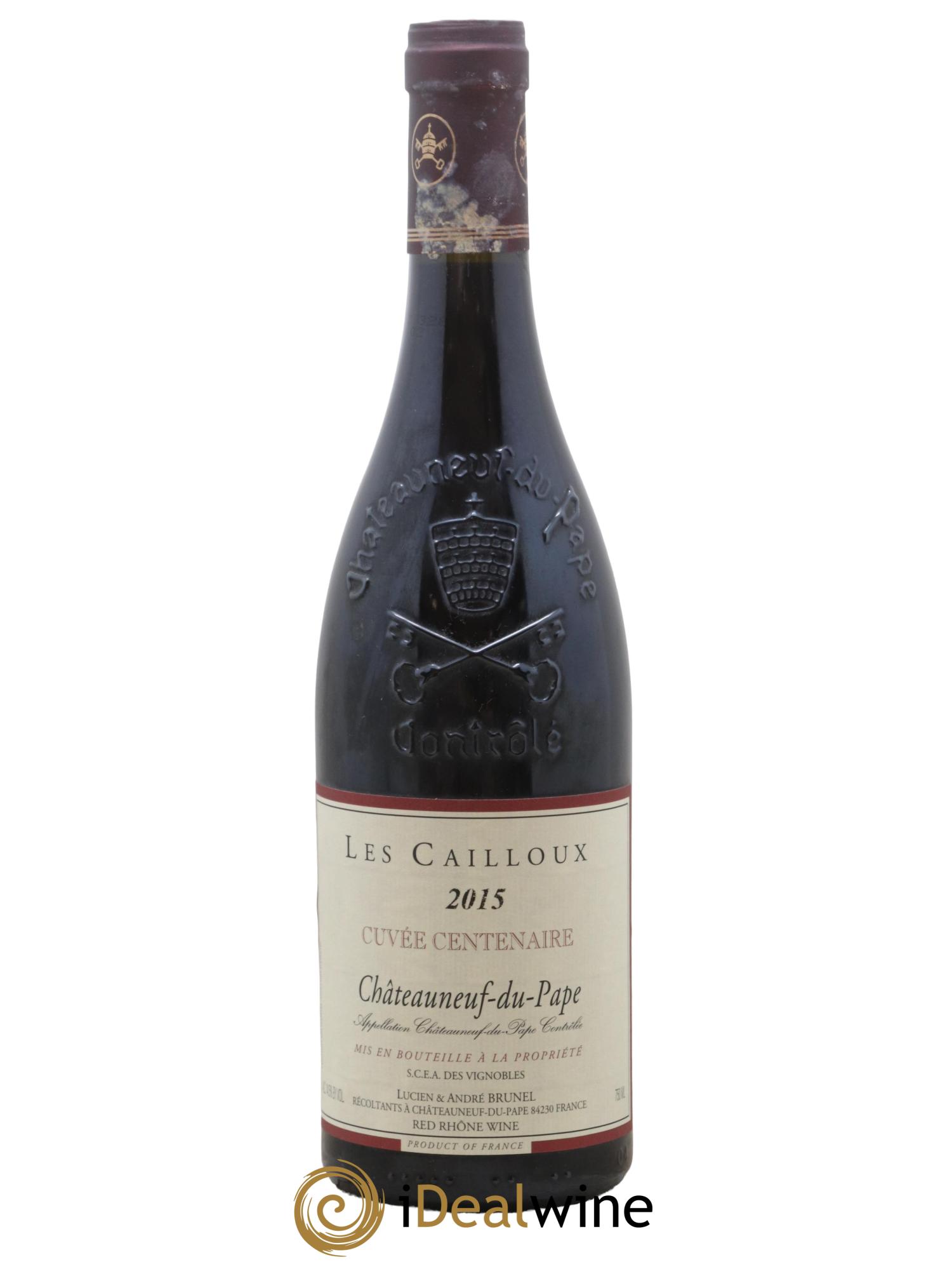 Châteauneuf-du-Pape Les Cailloux Cuvée Centenaire André Brunel 2015 - Lot de 1 bouteille - 0