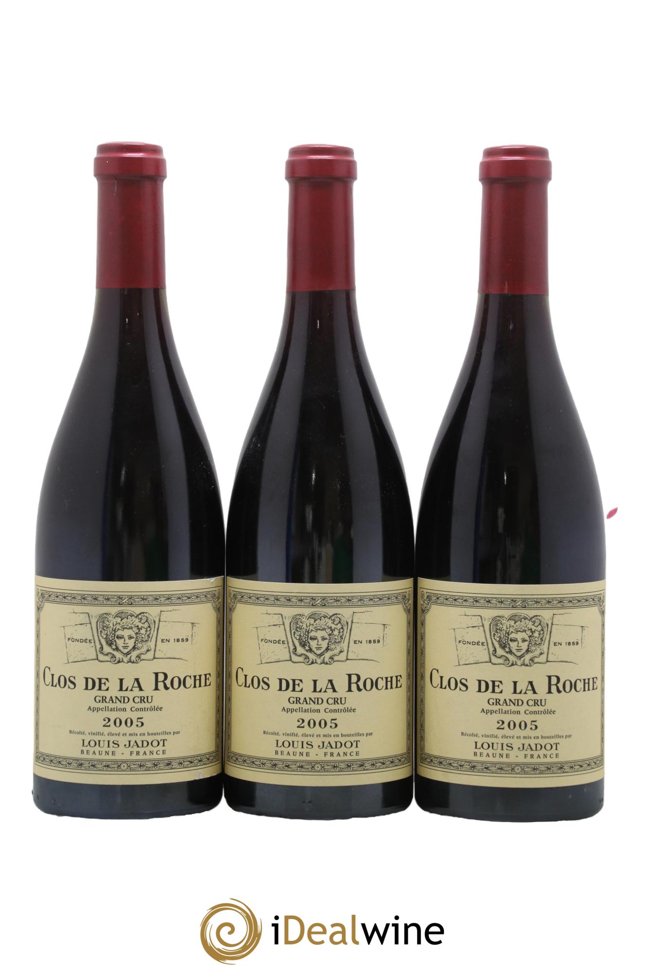 Clos de la Roche Grand Cru Maison Louis Jadot 2005 - Lotto di 3 bottiglie - 0