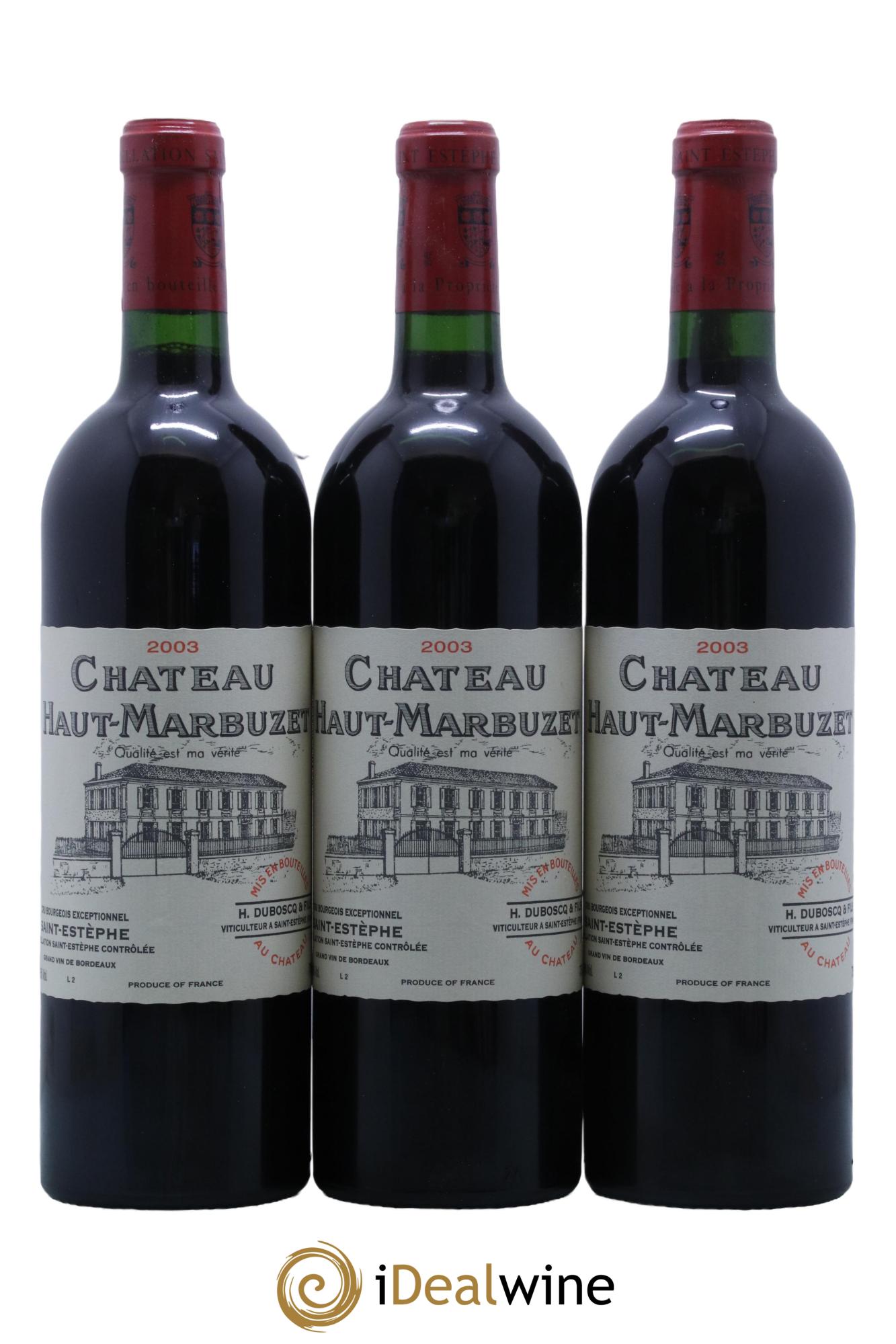Château Haut Marbuzet 2003 - Lot de 12 bouteilles - 2
