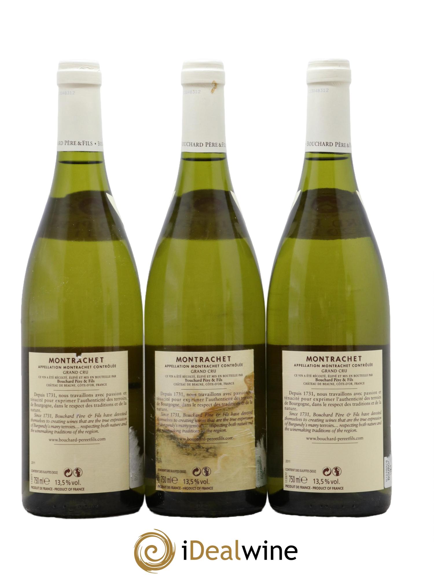 Montrachet Grand Cru Bouchard Père & Fils 2011 - Lot de 3 bouteilles - 1