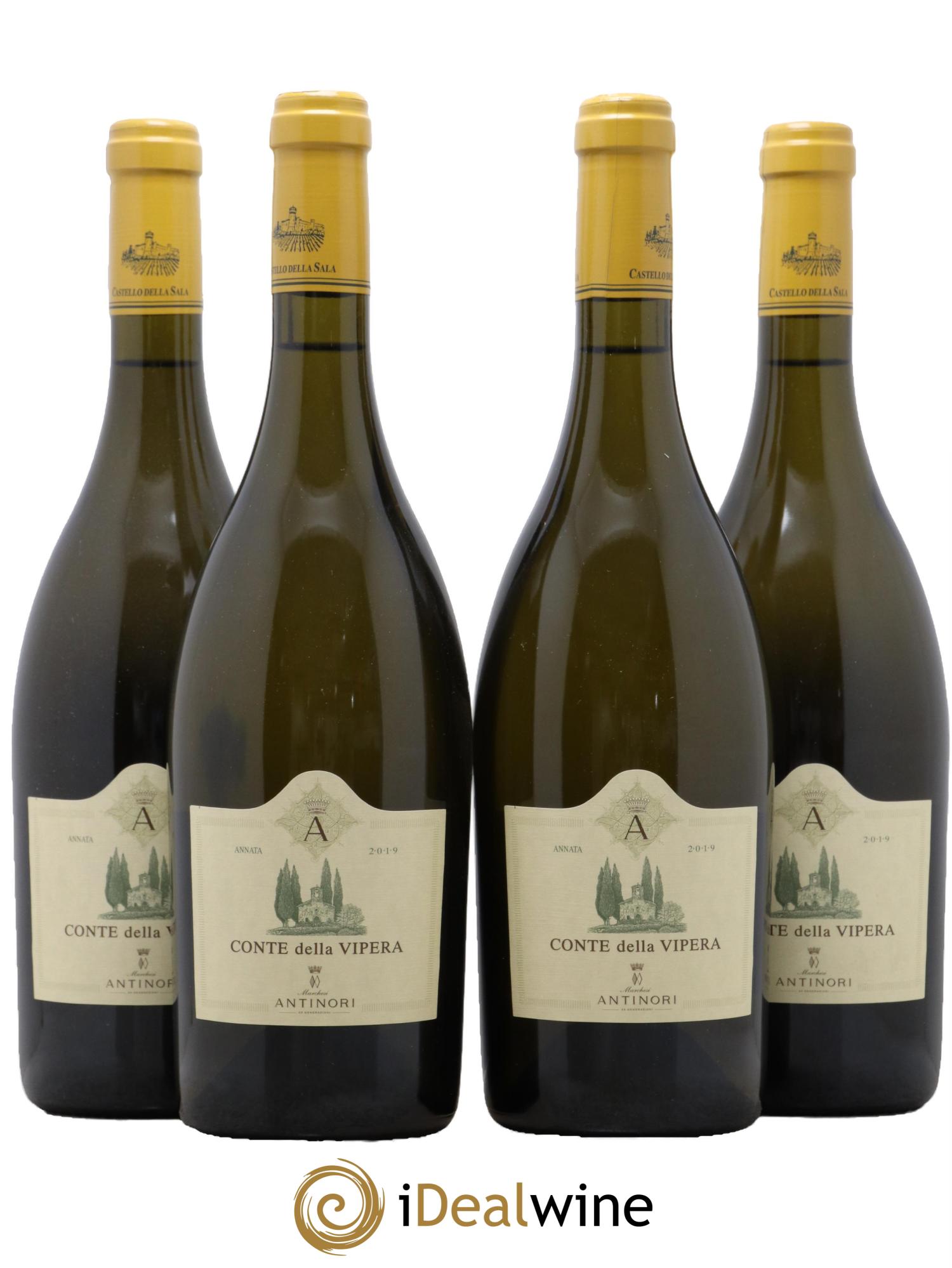 Umbria IGT Castello della Sala Conte de la Vipera Castello della Sala - Marchesi Antinori 2019 - Lot de 4 bouteilles - 0