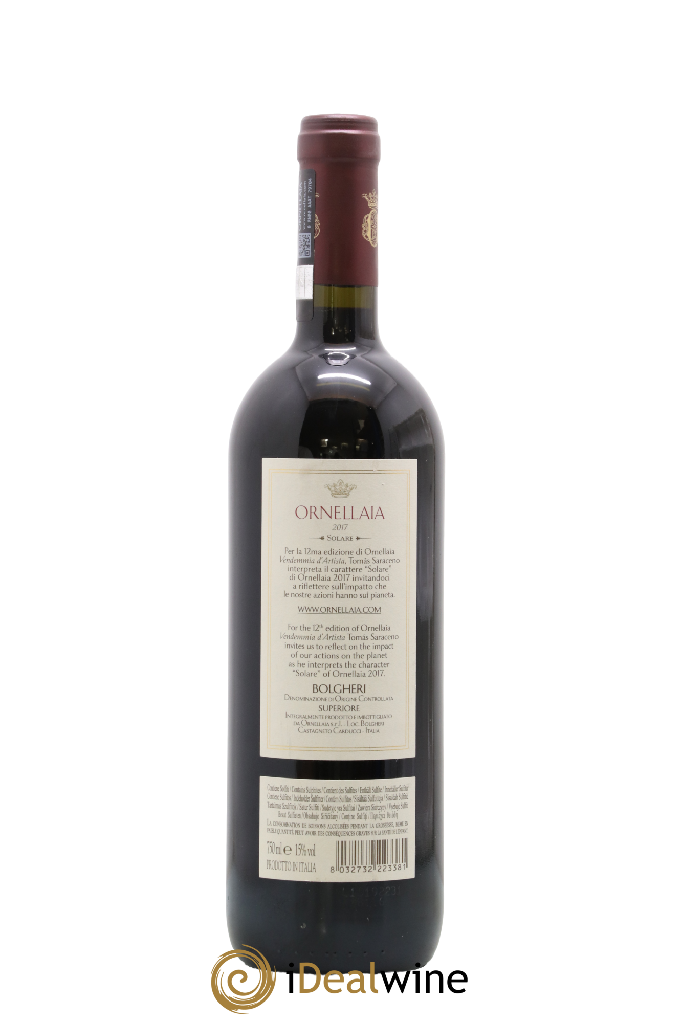 Bolgheri DOC Solare Ornellaia 2017 - Lot of 1 bottle - 1