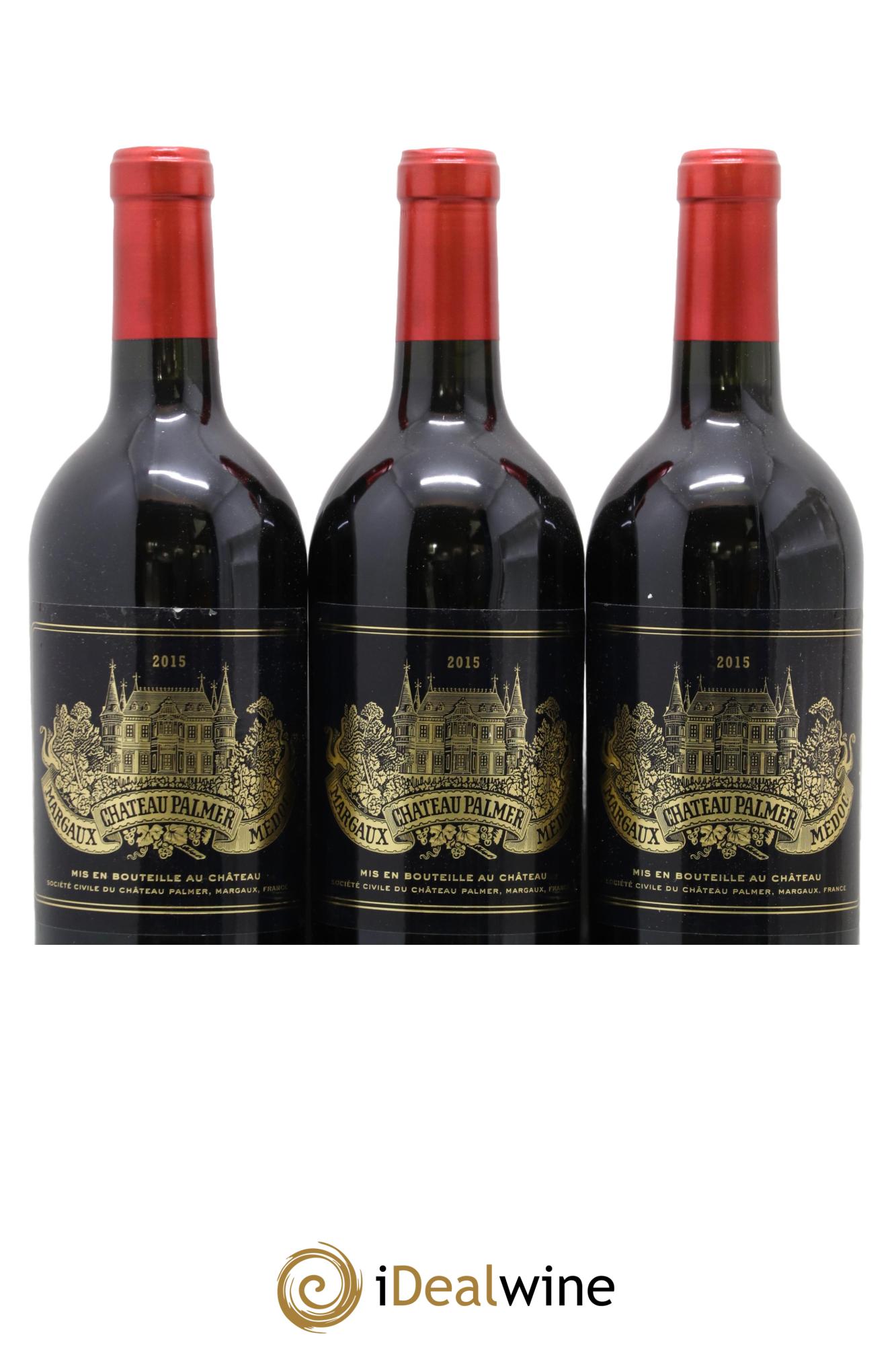 Château Palmer 3ème Grand Cru Classé 2015 - Lot of 3 bottles - 0