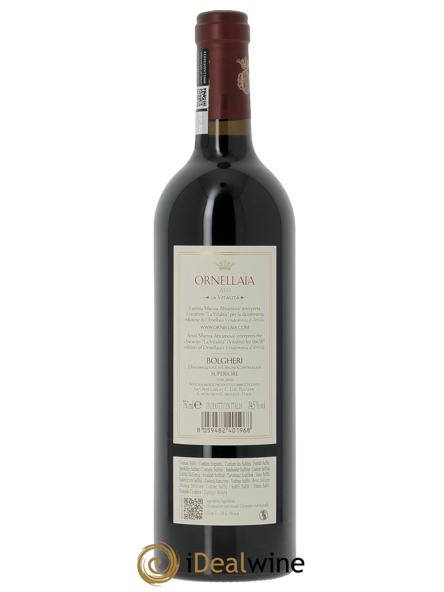 Bolgheri DOC Superiore Ornellaia Tenuta Dell'Ornellaia - Frescobaldi  2023 - Lot of 1 bottle - 1