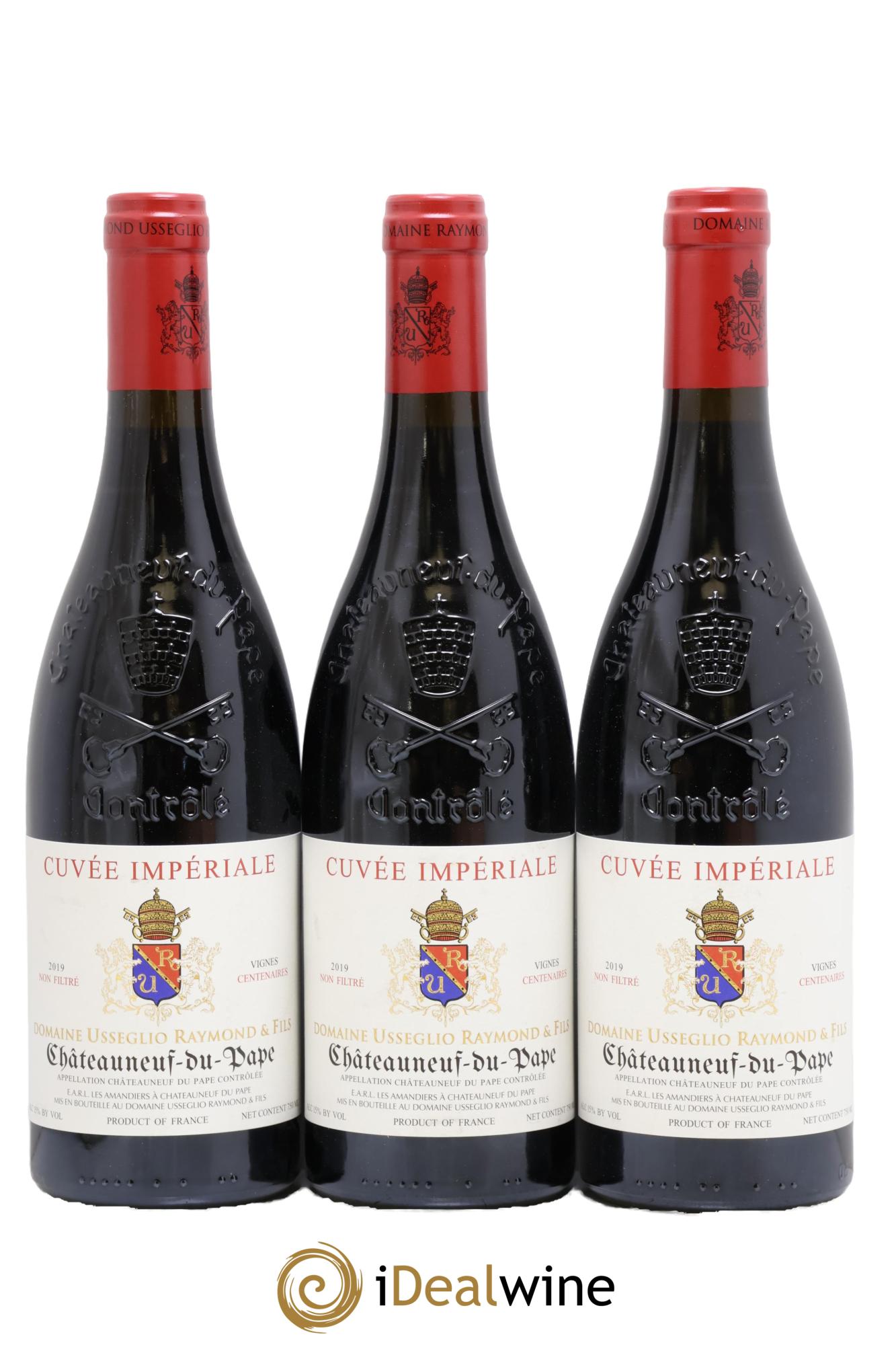 Châteauneuf-du-Pape Cuvée Impériale Raymond Usseglio & Fils (Domaine) 2019 - Lotto di 3 bottiglie - 0