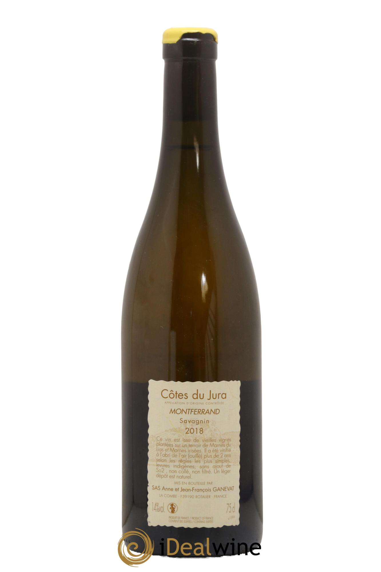 Côtes du Jura Montferrand savagnin Anne et Jean François Ganevat  2018 - Lot de 1 bouteille - 1