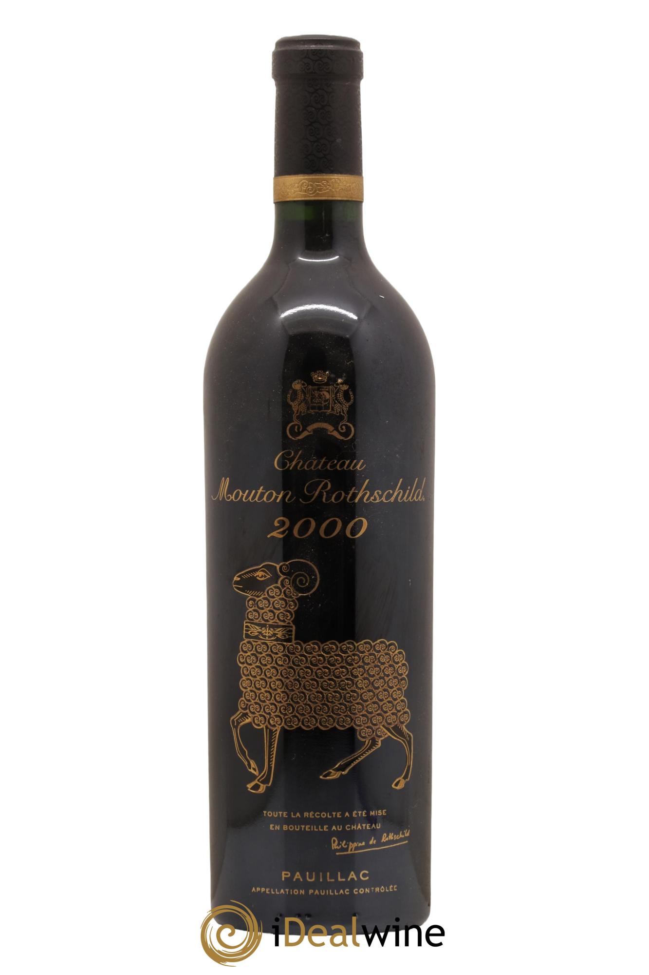 Château Mouton Rothschild 1er Grand Cru Classé 2000 - Lot de 1 bouteille - 0