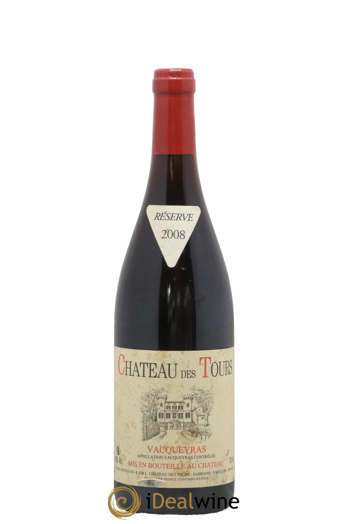 Vacqueyras Château des Tours Emmanuel Reynaud 2008 - Lot de 1 bouteille - 0