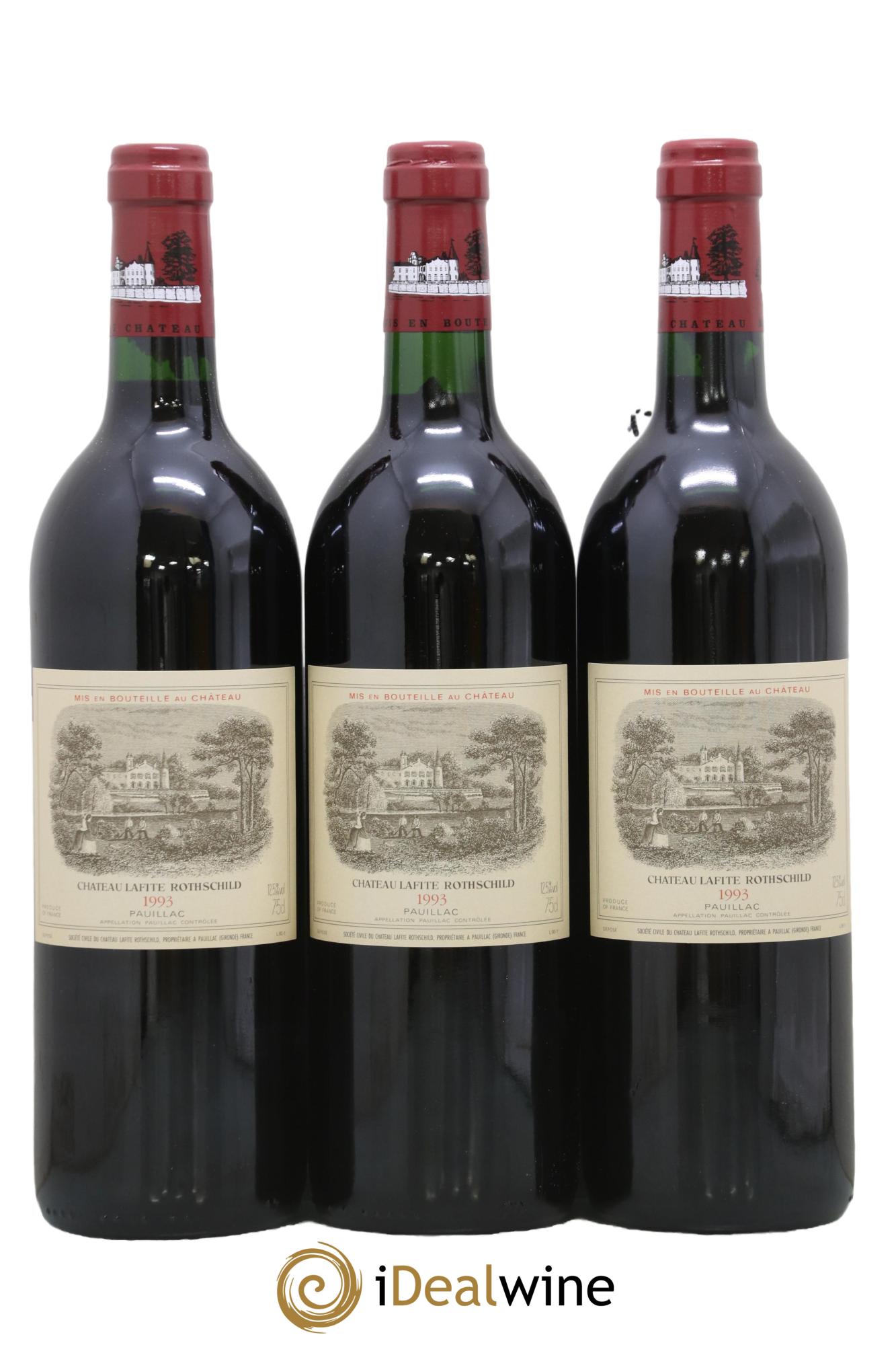 Château Lafite Rothschild 1er Grand Cru Classé 1993 - Lot de 3 bouteilles - 0