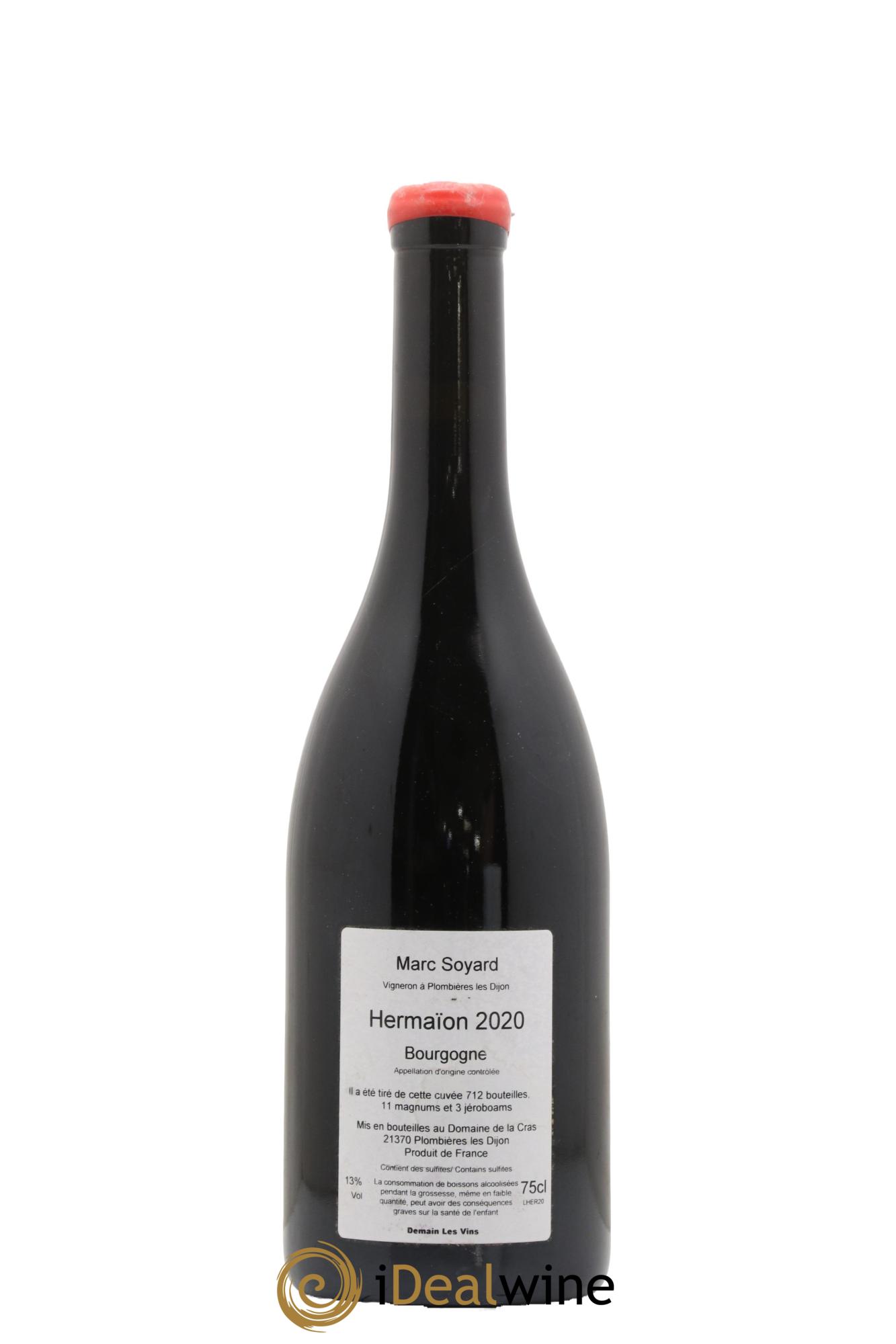 Bourgogne Hermaion Domaine de la Cras - Marc Soyard 2020 - Lotto di 1 bottiglia - 1