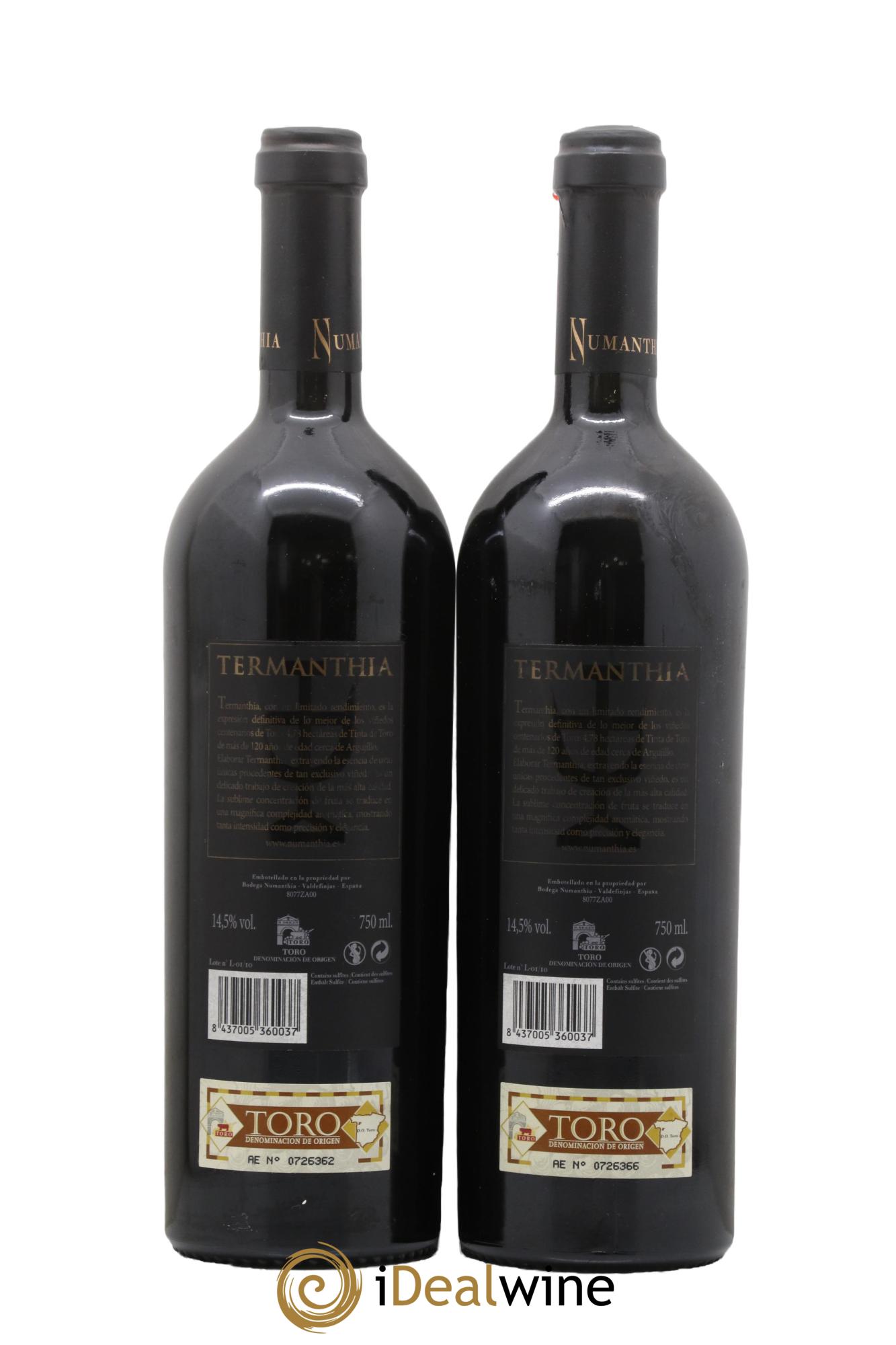 Toro DO Bodega Numanthia Termanthia 2008 - Lot of 2 bottles - 1