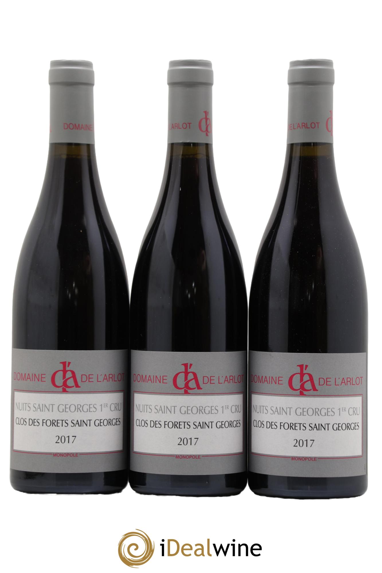 Nuits-Saint-Georges 1er Cru Clos des Forêts Saint-Georges Domaine de l'Arlot 2017 - Lot de 3 bouteilles - 0