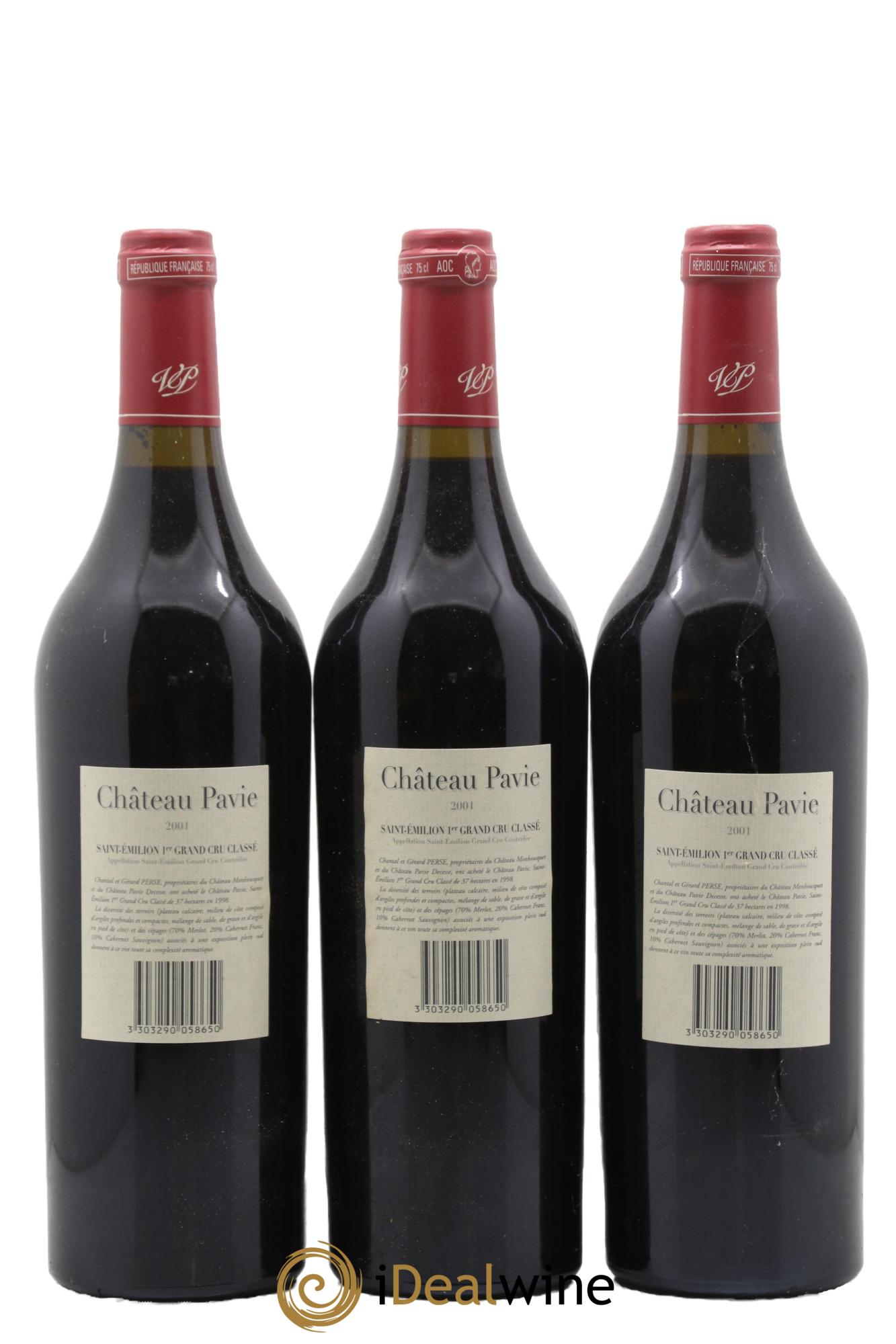 Château Pavie 1er Grand Cru Classé A 2001 - Posten von 12 Flaschen - 8