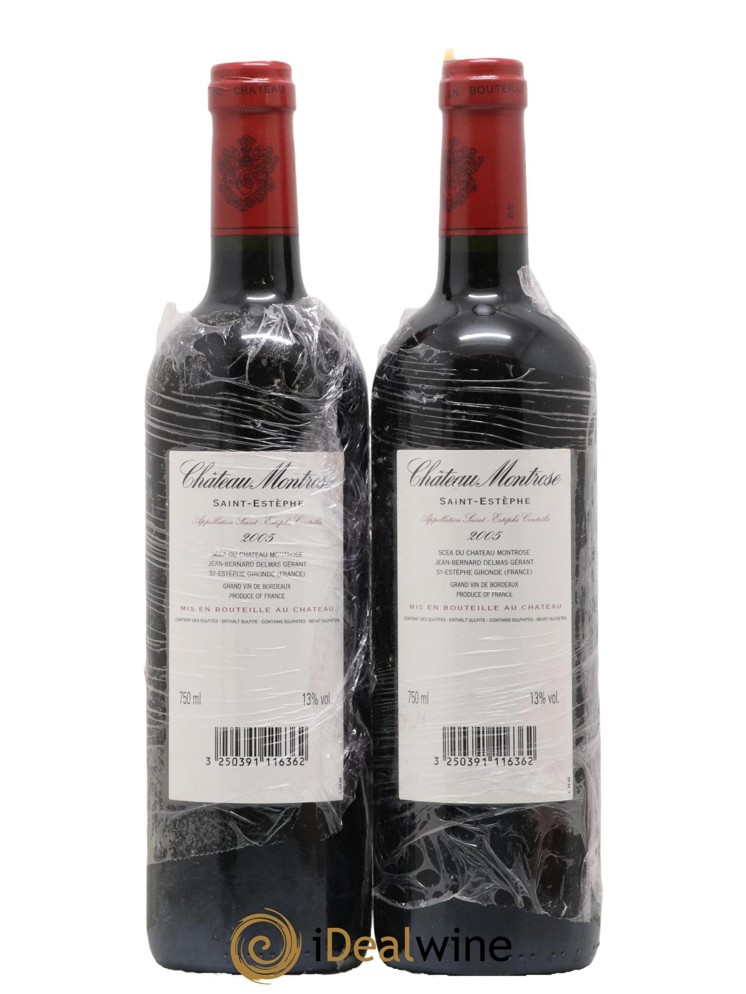 Château Montrose 2ème Grand Cru Classé 2005 - Lot de 2 bouteilles - 1