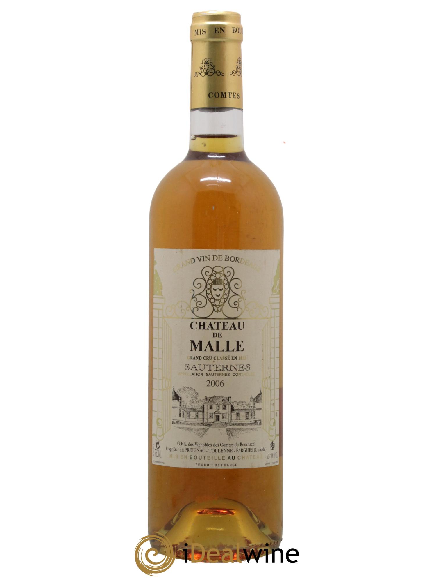 Château de Malle 2ème Grand Cru Classé 2006 - Lot de 1 bouteille - 0