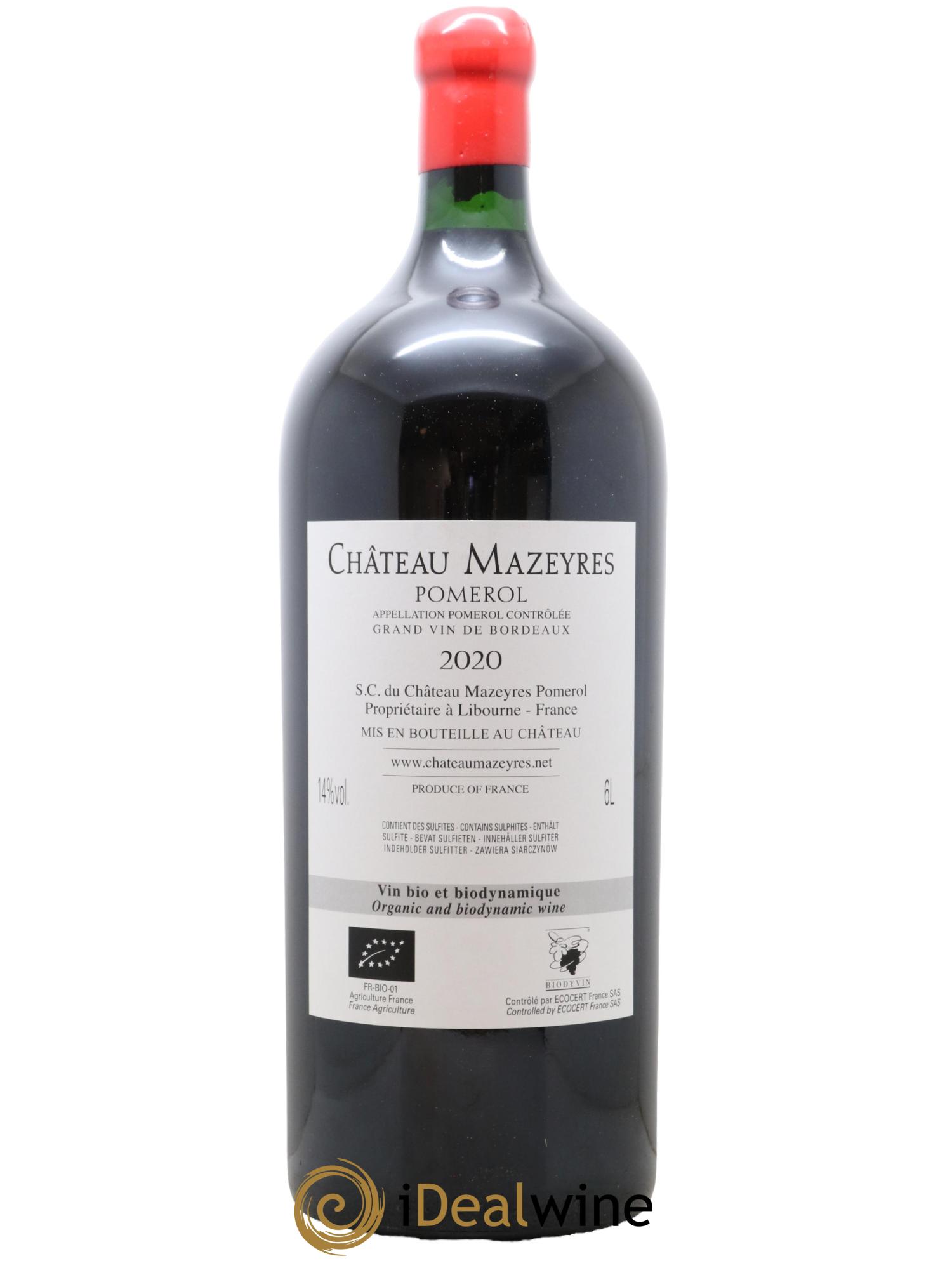Château Mazeyres 2020 - Lot de 1 impériale - 1