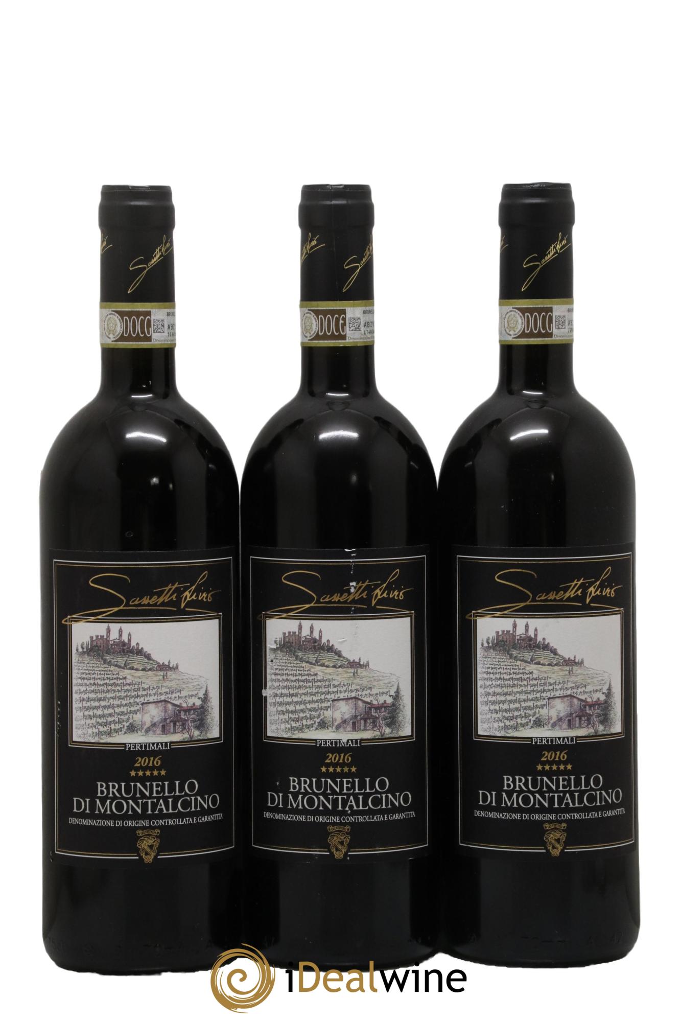 Brunello di Montalcino DOCG Pertimali 2016 - Lot de 3 bouteilles - 0