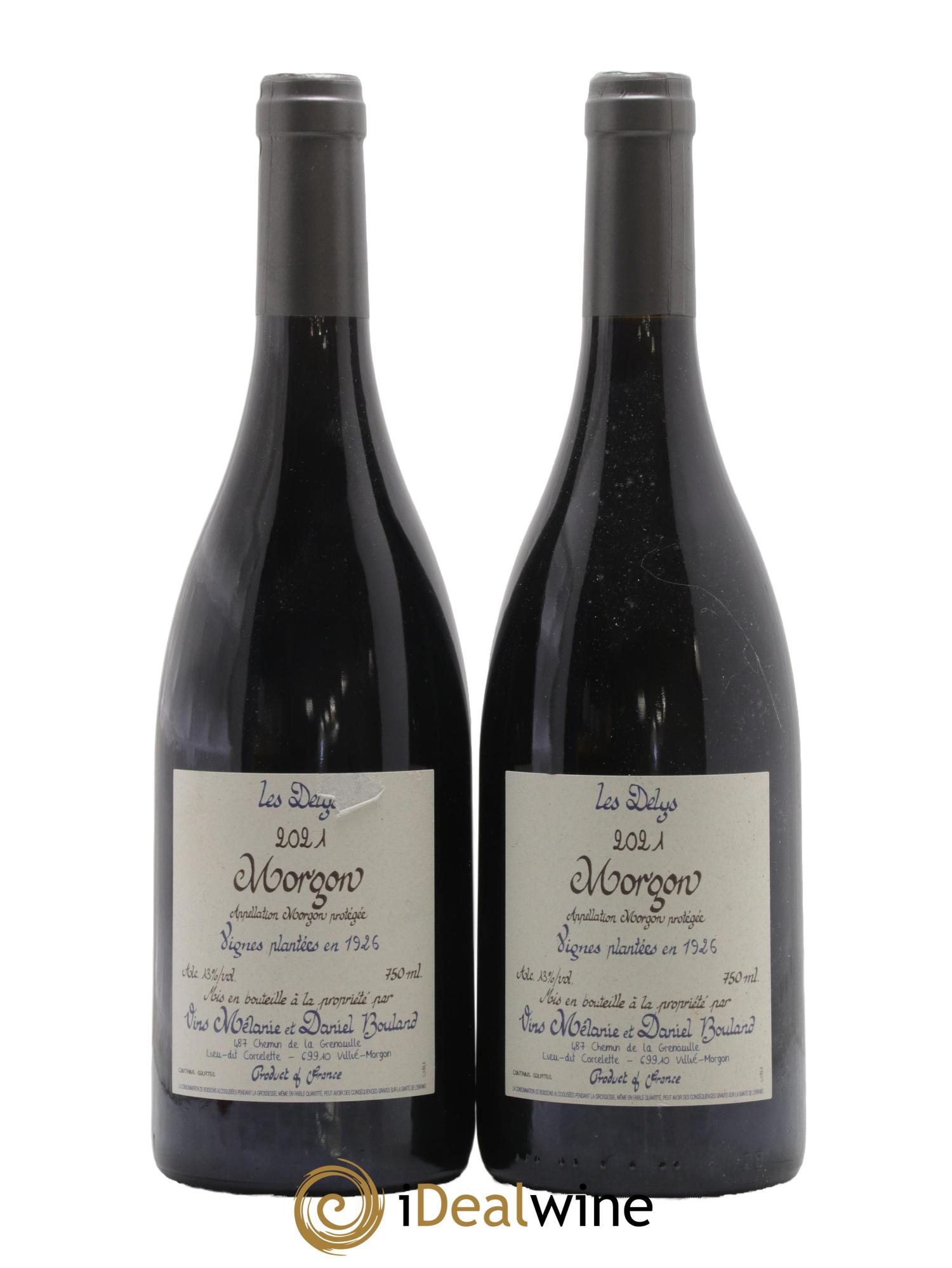 Morgon Les Delys Vielles Vignes de 1926 Daniel Bouland (Domaine) 2021 - Lot de 2 bouteilles - 0