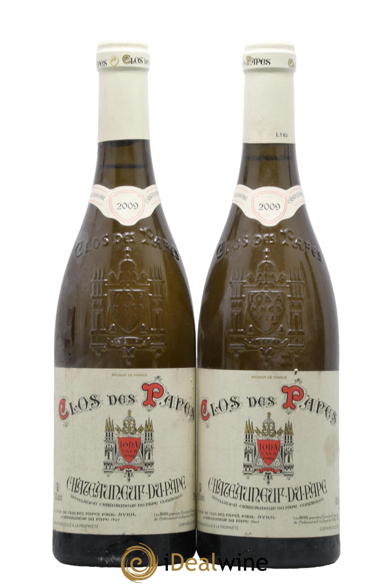 Châteauneuf-du-Pape Clos des Papes - Paul Avril 2009 - Lot de 2 bouteilles - 0