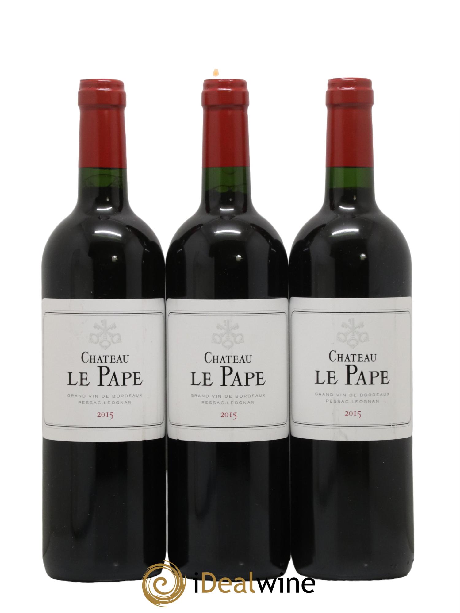 Pessac-Léognan Château Le Pape 2015 - Lot de 3 bouteilles - 0