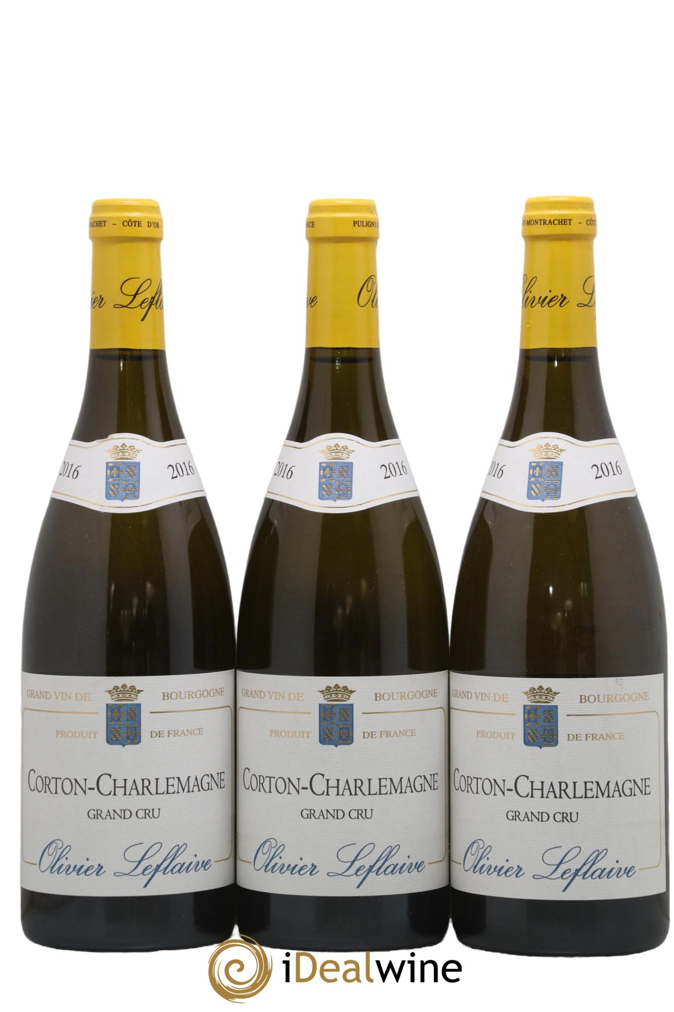 Corton-Charlemagne Grand Cru Olivier Leflaive 2016 - Lot de 3 bouteilles - 0