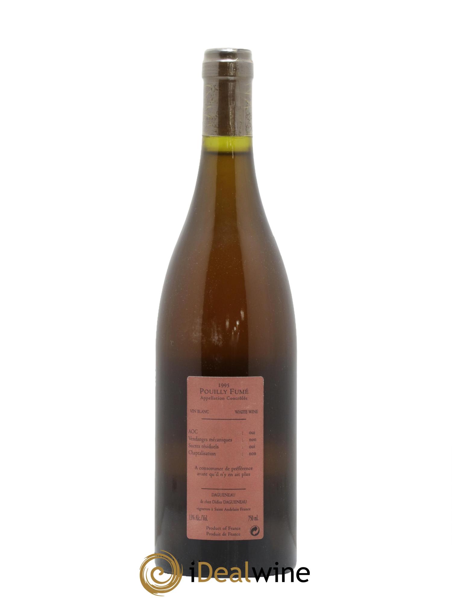 Pouilly-Fumé Paradoxe Dagueneau (Domaine Didier - Louis-Benjamin) 1995 - Lot de 1 bouteille - 1