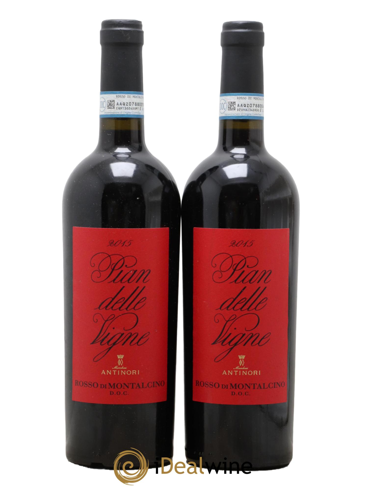 Rosso di Montalcino DOC Pian delle Vigne - Marchesi Antinori 2015 - Lotto di 2 bottiglie - 0