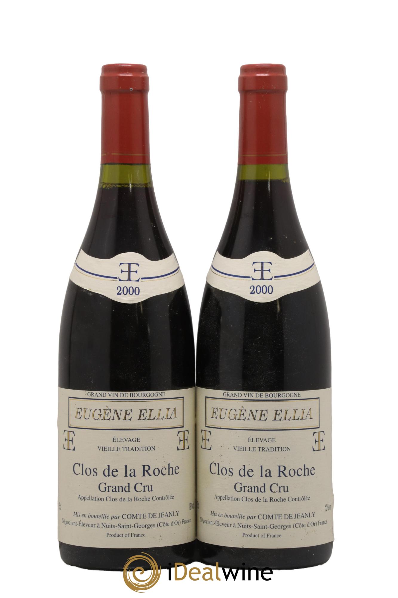 Clos de la Roche Grand Cru Comte de Jeanly 2000 - Lot de 2 bouteilles - 0