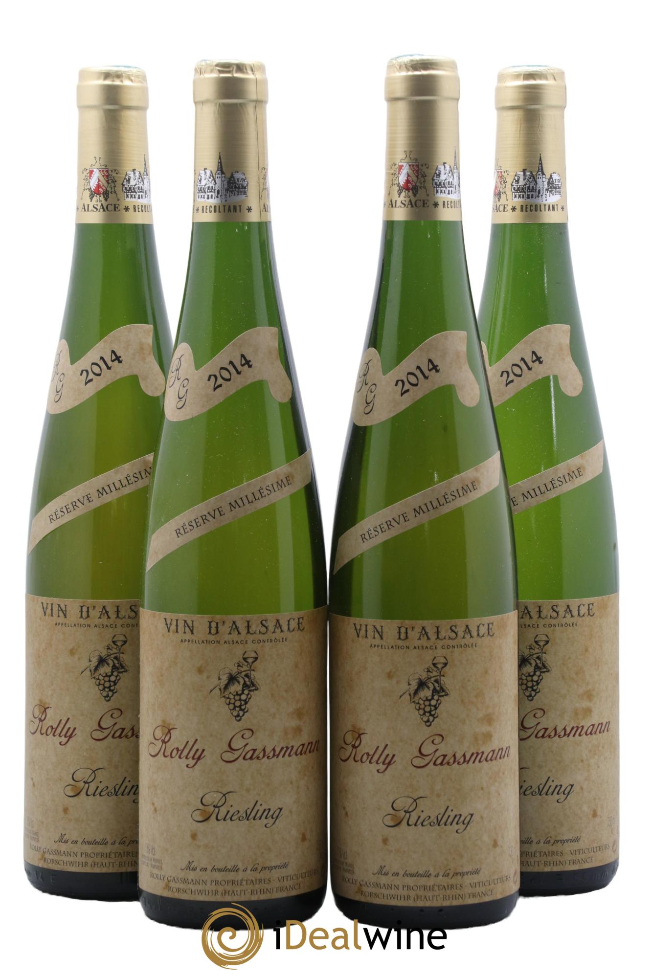 Alsace Riesling Réserve Millésime Rolly-Gassmann 2014 - Lotto di 4 bottiglie - 0