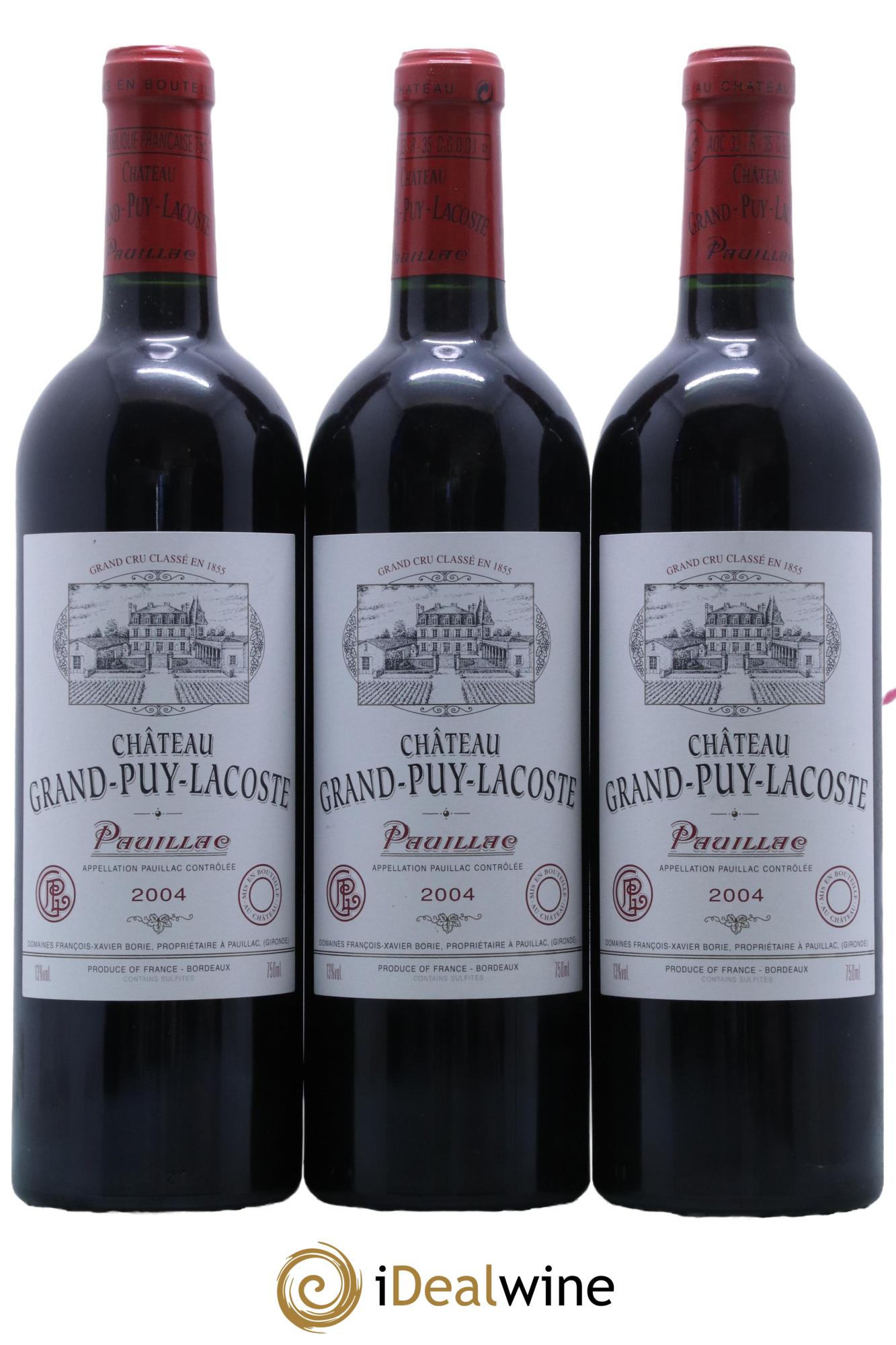 Château Grand Puy Lacoste 5ème Grand Cru Classé  2004 - Lot of 12 bottles - 2