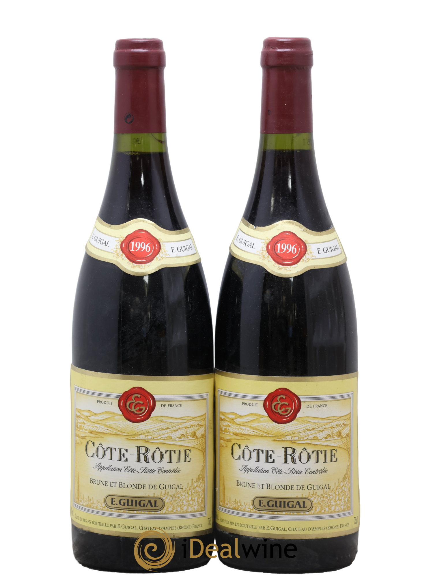 Côte-Rôtie Côtes Brune et Blonde Guigal 1996 - Lot of 2 bottles - 0
