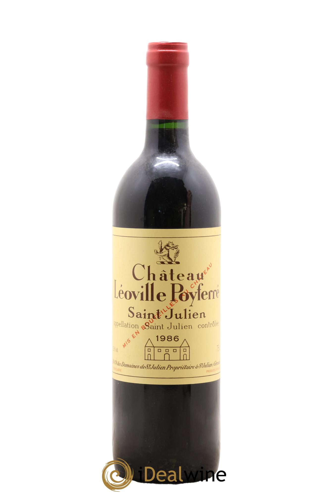 Château Léoville Poyferré 2ème Grand Cru Classé 1986 - Lot de 1 bouteille - 0