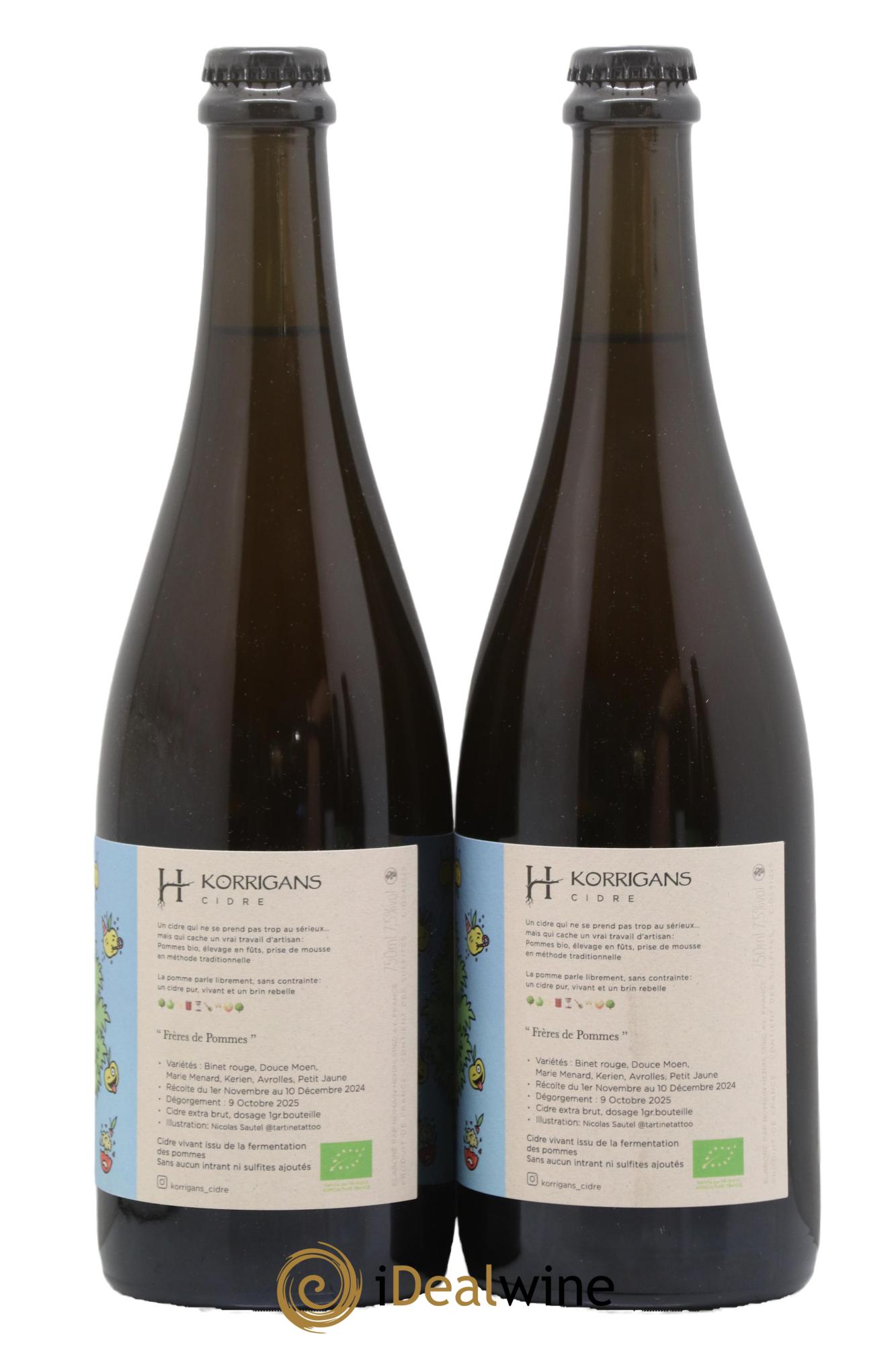 Cidre Frères de Pomme Romain Hénin - Lot de 2 bouteilles - 1