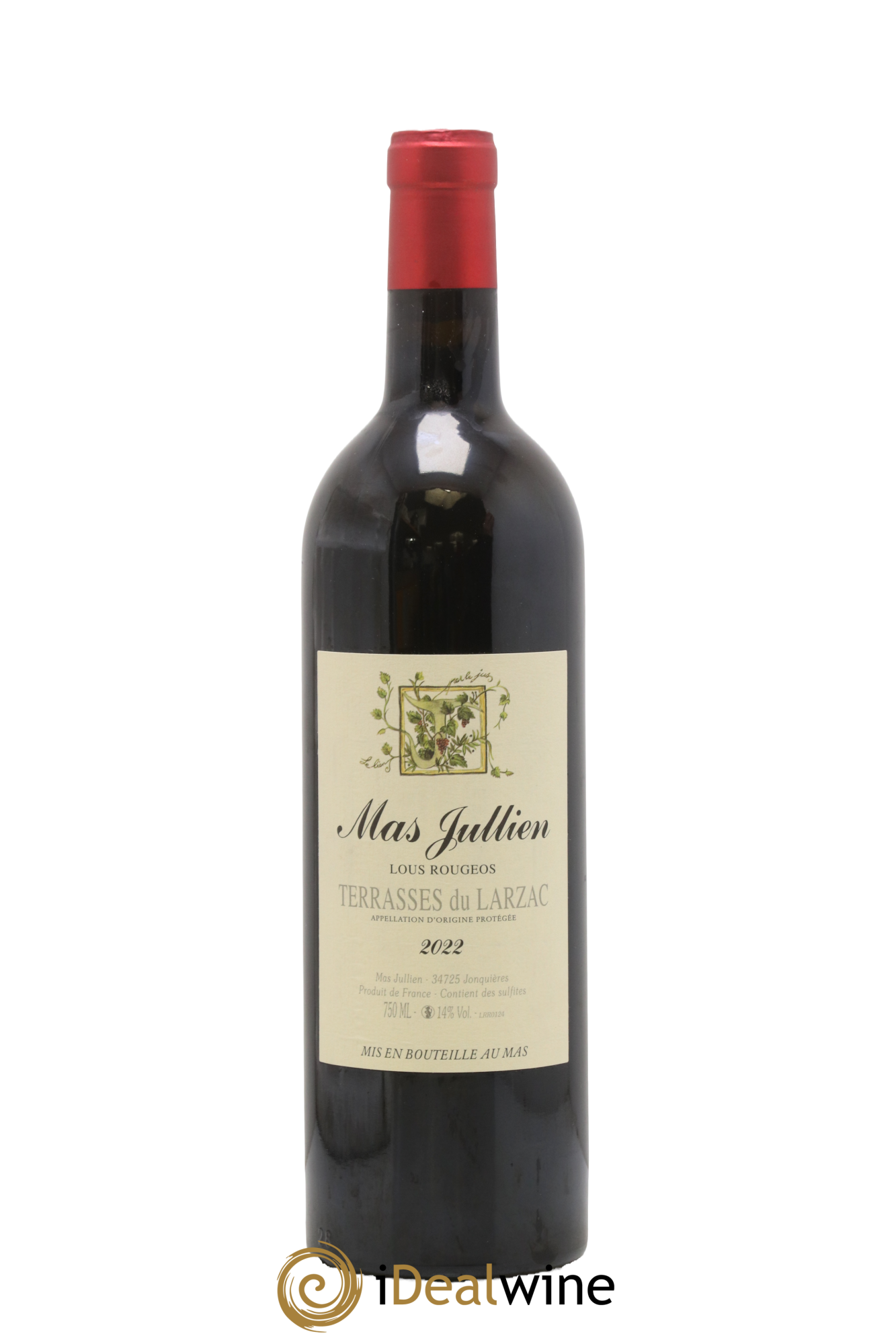 Terrasses du Larzac Mas Jullien Lous Rougeos Olivier Jullien 2022 - Lot of 1 bottle - 0