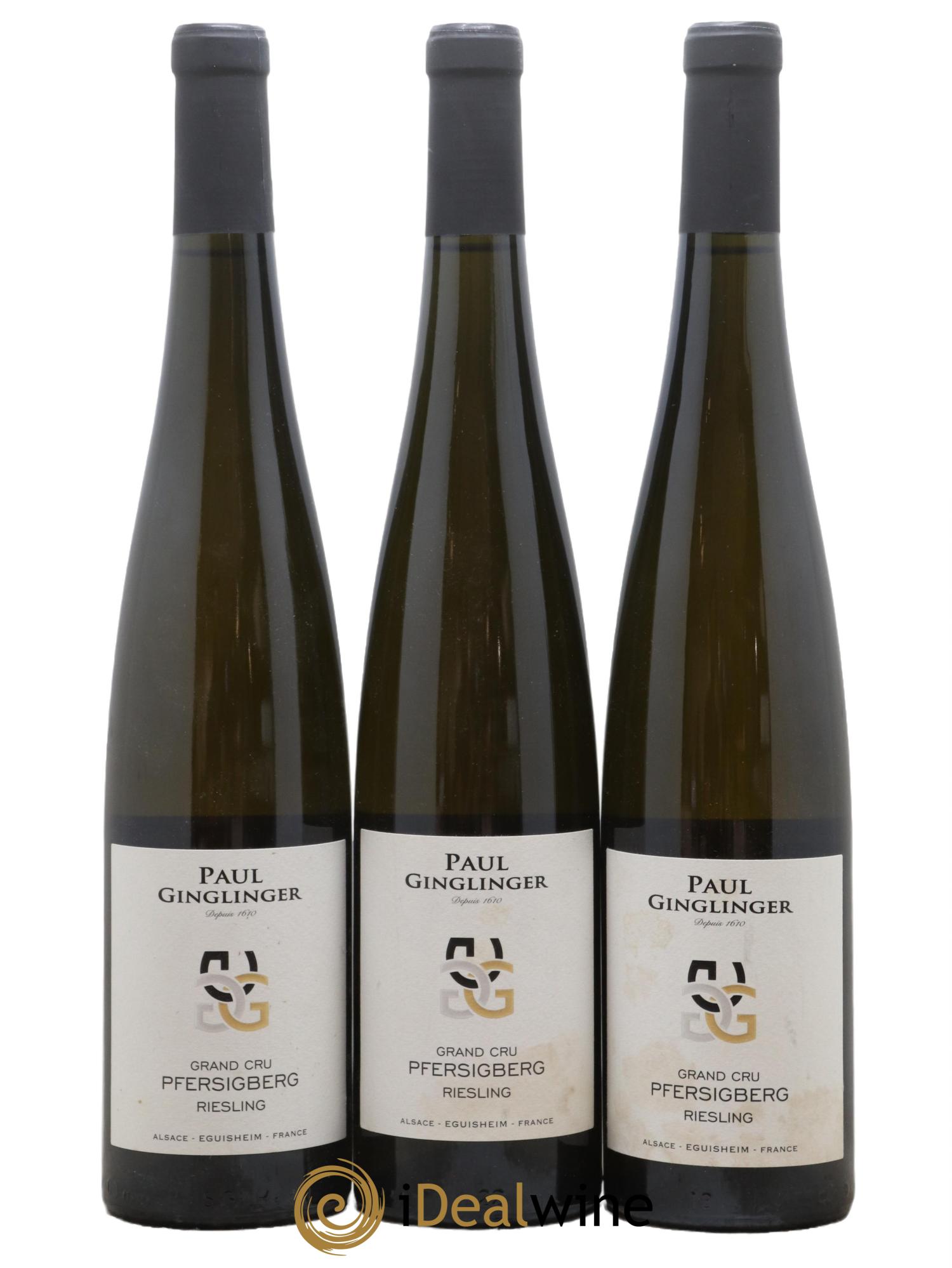 Alsace Riesling Vieilles Vignes Pfersigberg Paul Ginglinger 2020 - Lot de 3 bouteilles - 0