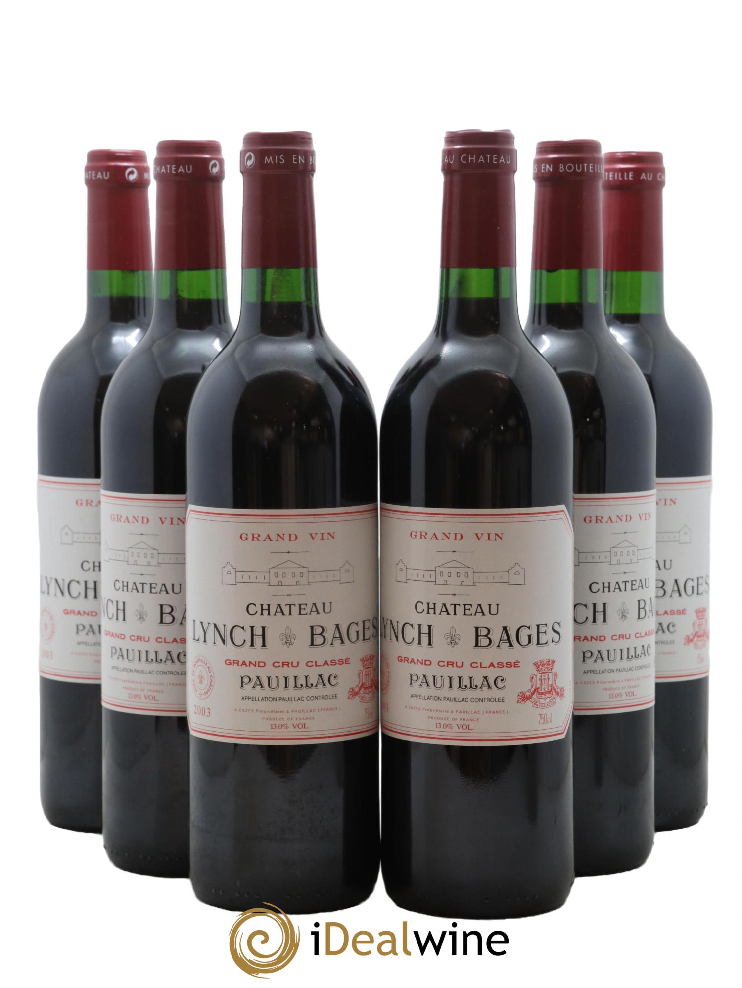 Château Lynch Bages 5ème Grand Cru Classé 2003 - Lot de 6 bouteilles - 0