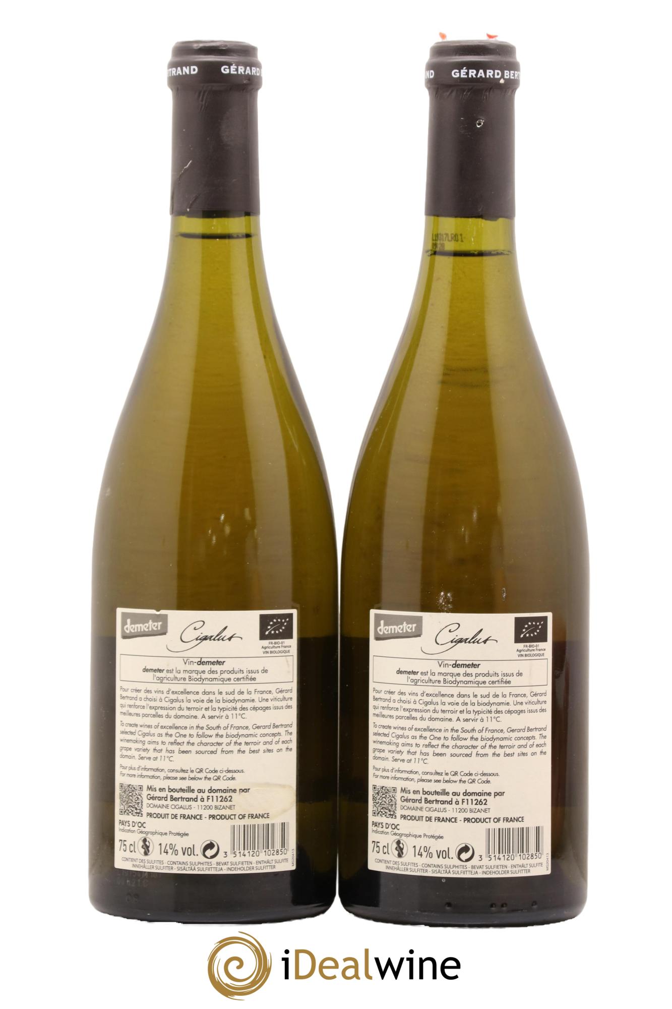 Pays d'Oc Cigalus Domaine Gerard Bertrand 2018 - Lot de 2 bouteilles - 1
