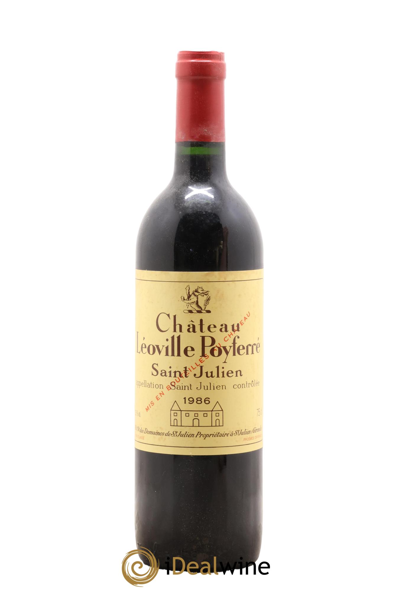 Château Léoville Poyferré 2ème Grand Cru Classé 1986 - Lot de 1 bouteille - 0