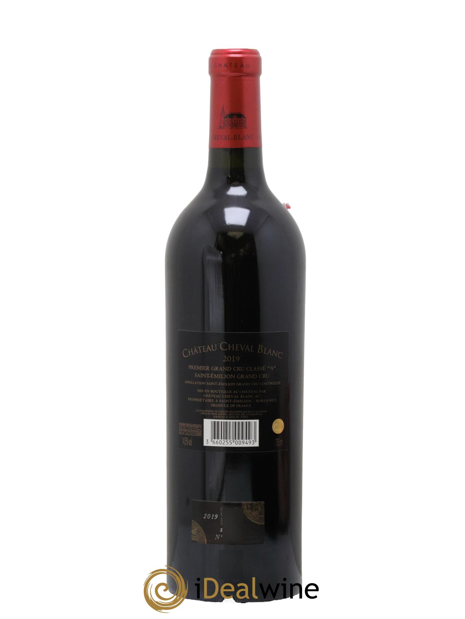 Château Cheval Blanc 1er Grand Cru Classé A 2019 - Lotto di 1 bottiglia - 2