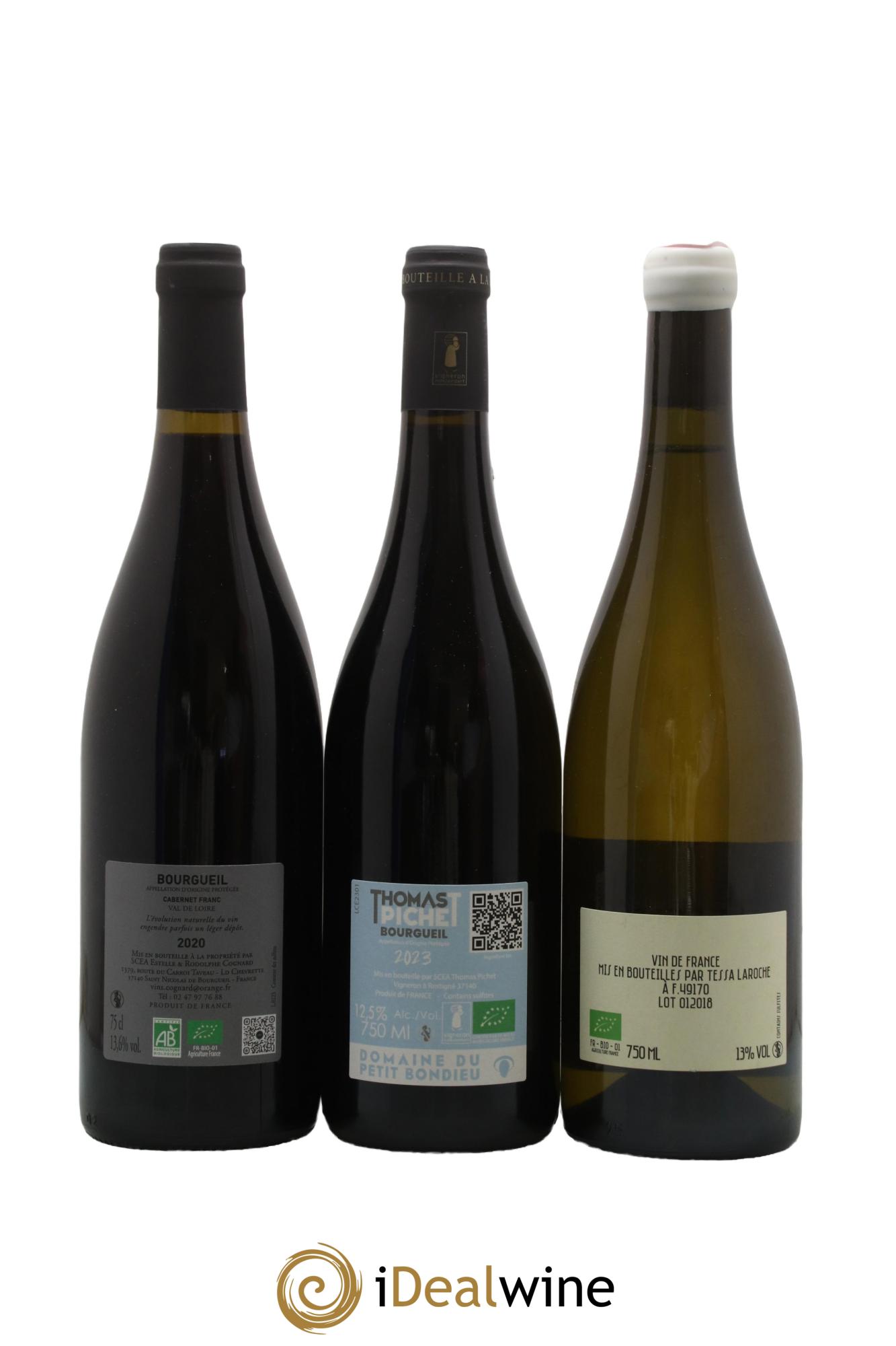 Assortiment de vins d'Anjou noir - Saumur - Bourgueil N°12 - Lot of 6 bottles - 3